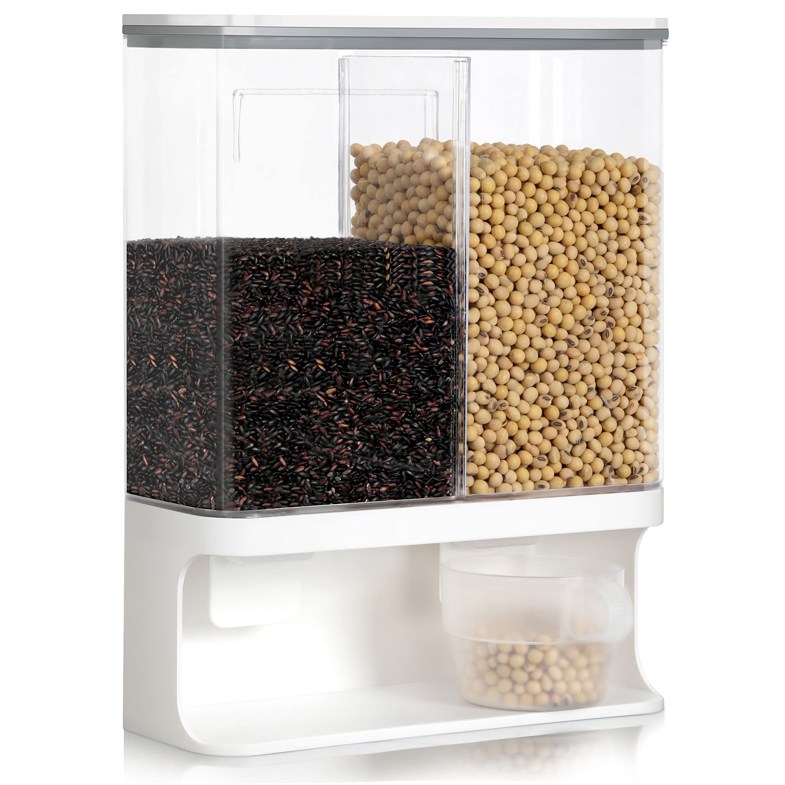 Airtight Rice Storage Container 3000ML - Premium Dry Food Storage Bin for Rice, Grains, Pet Food & Laundry Detergent | Includes Measuring Cup & Lid | Ideal for Kitchen Pantry Organization & Bulk Food Storage