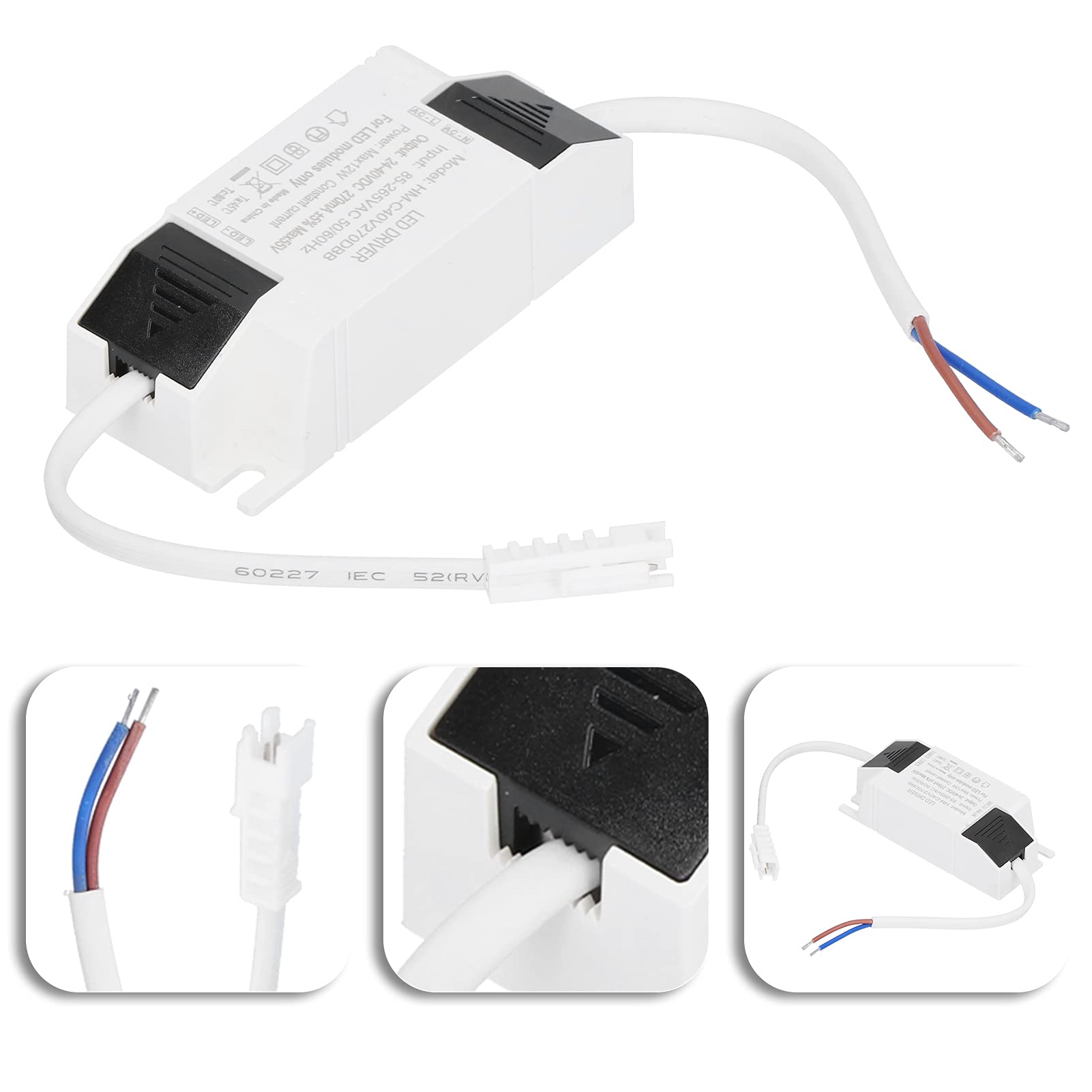 High Power Factor LED Driver Adapter - Insulated Electrical Maintenance for Lamp Repair & Replacement - Perfect for Home, Office, and Commercial Lighting Fixtures