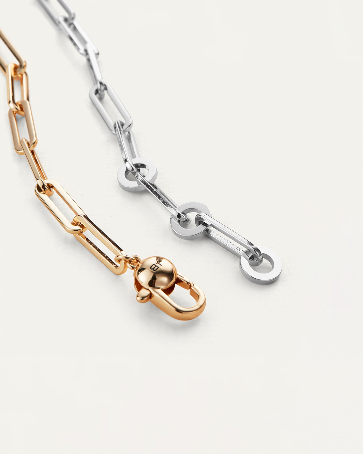 Andi Slim Chain Two Tone Gold and Silver Necklace - Elegant Layering Jewelry for Women, Perfect for Everyday Wear and Special Occasions