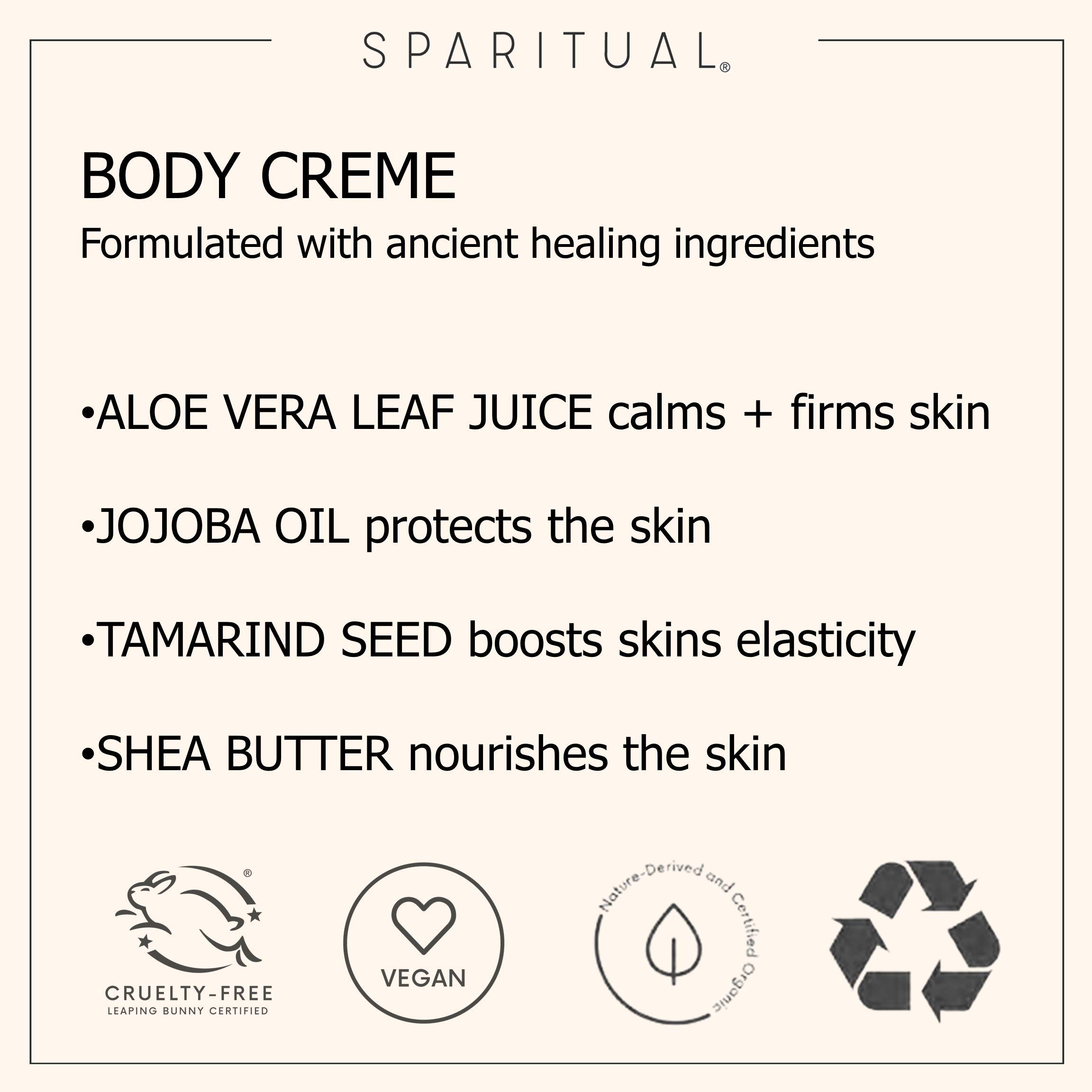 SpaRitual Vegan Body Cream - Organic, Cruelty-Free Moisturizer for Dry Skin - Perfect for Daily Hydration & Relaxation at Home Spa