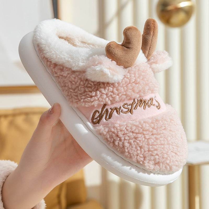 Santa's Snuggle Warm Fuzzy Slippers for Women & Men - Cozy Christmas House Shoes with Non-Slip Sole - Perfect for Winter Holidays, Gift Giving & Relaxing at Home