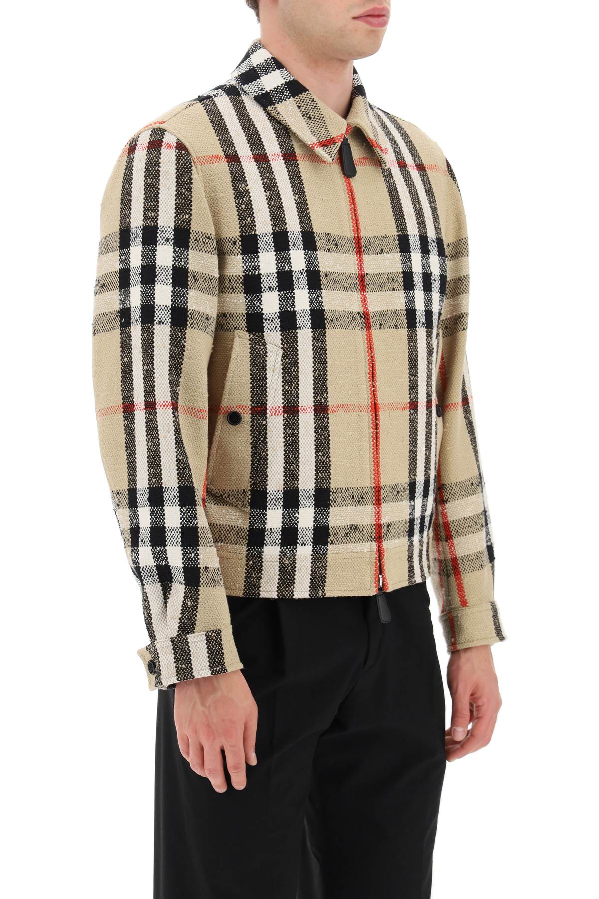 Burberry Check Bouclé Harrington Jacket - Classic British Style for Men & Women | Perfect for Casual Outings & Fall Layering