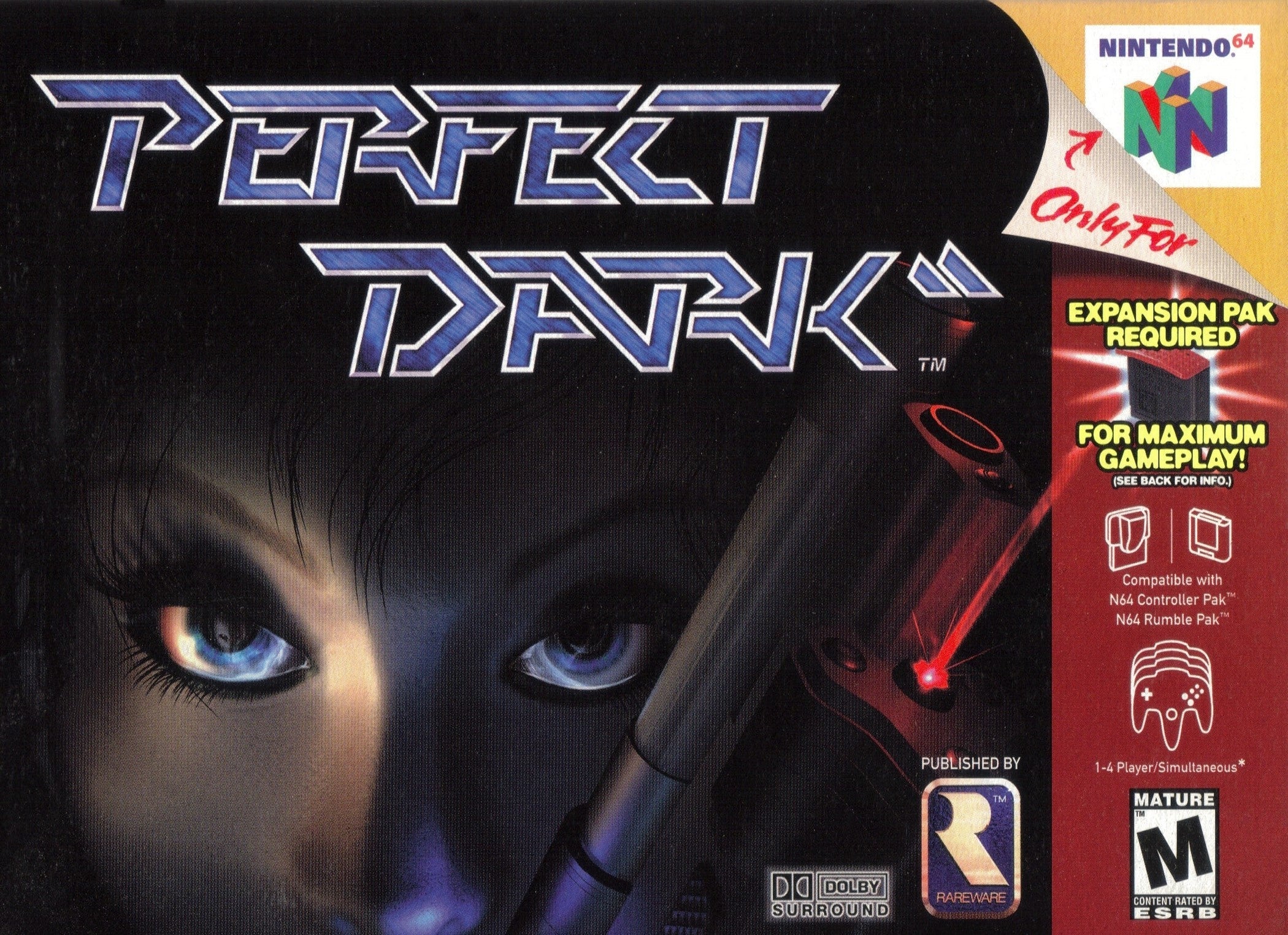 Used Perfect Dark N64 Video Game - Classic First-Person Shooter for Nintendo 64 - Perfect for Retro Gaming Collectors & Nostalgic Players