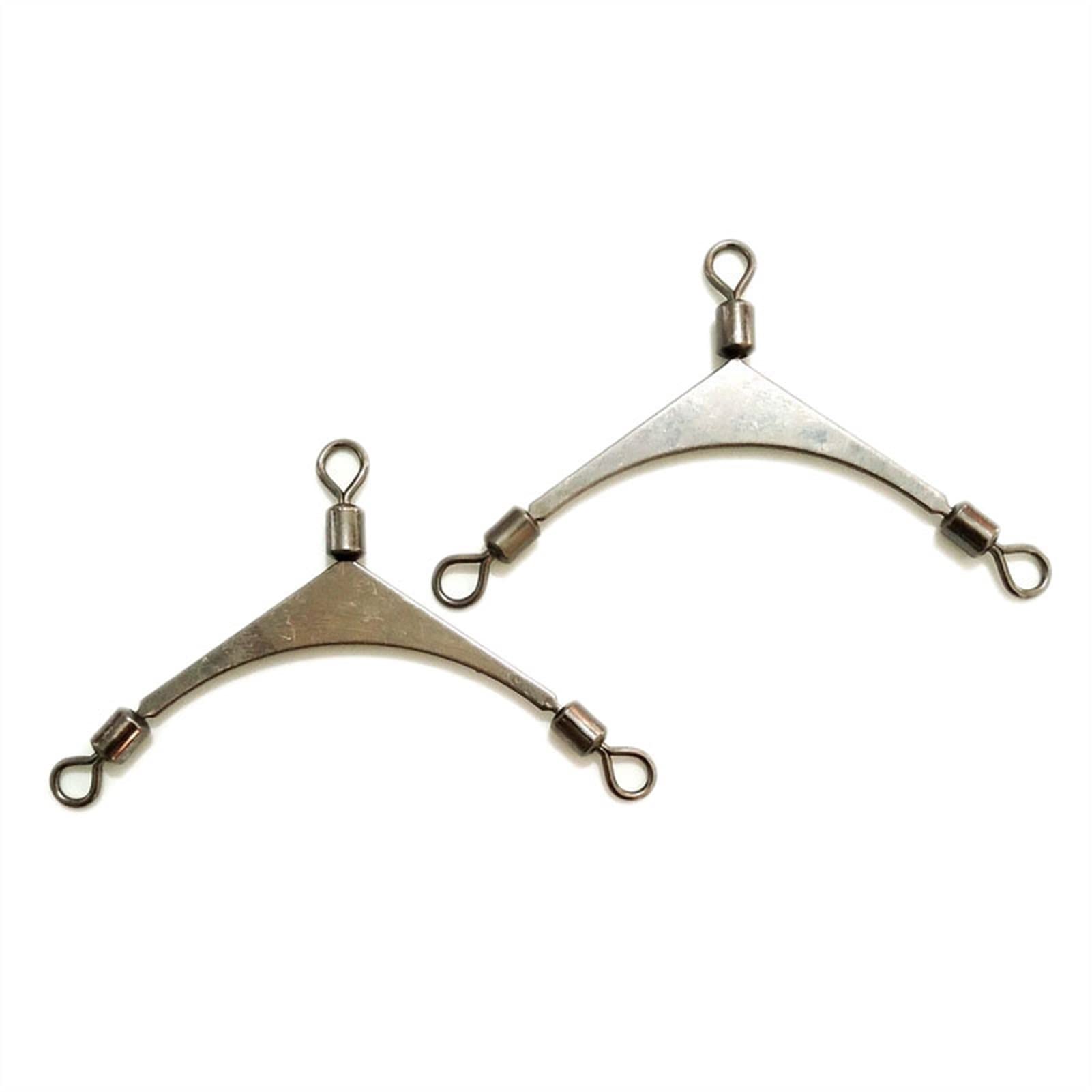 50Pcs Triple-Barrel Fishing Swivels Size 1/0# - High Strength Corrosion Resistant Barrel Swivels for Shore Casting, Boat Trolling & Freshwater/Saltwater Fishing - Perfect for Hooks, Lures & Tackle Accessories
