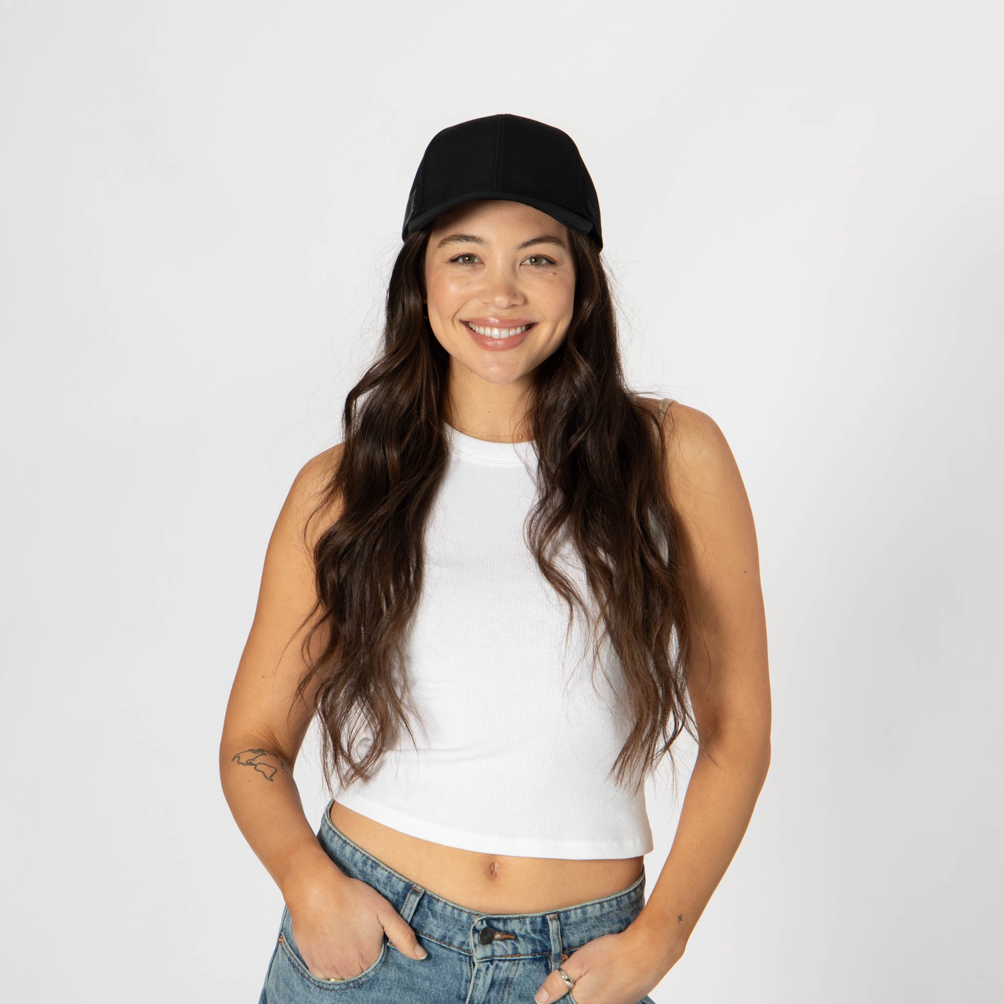 ONE UP Collection 6 Panel Snapback Hat with Golf Tee Holder - Stylish Adjustable Baseball Cap for Golfers & Outdoor Activities