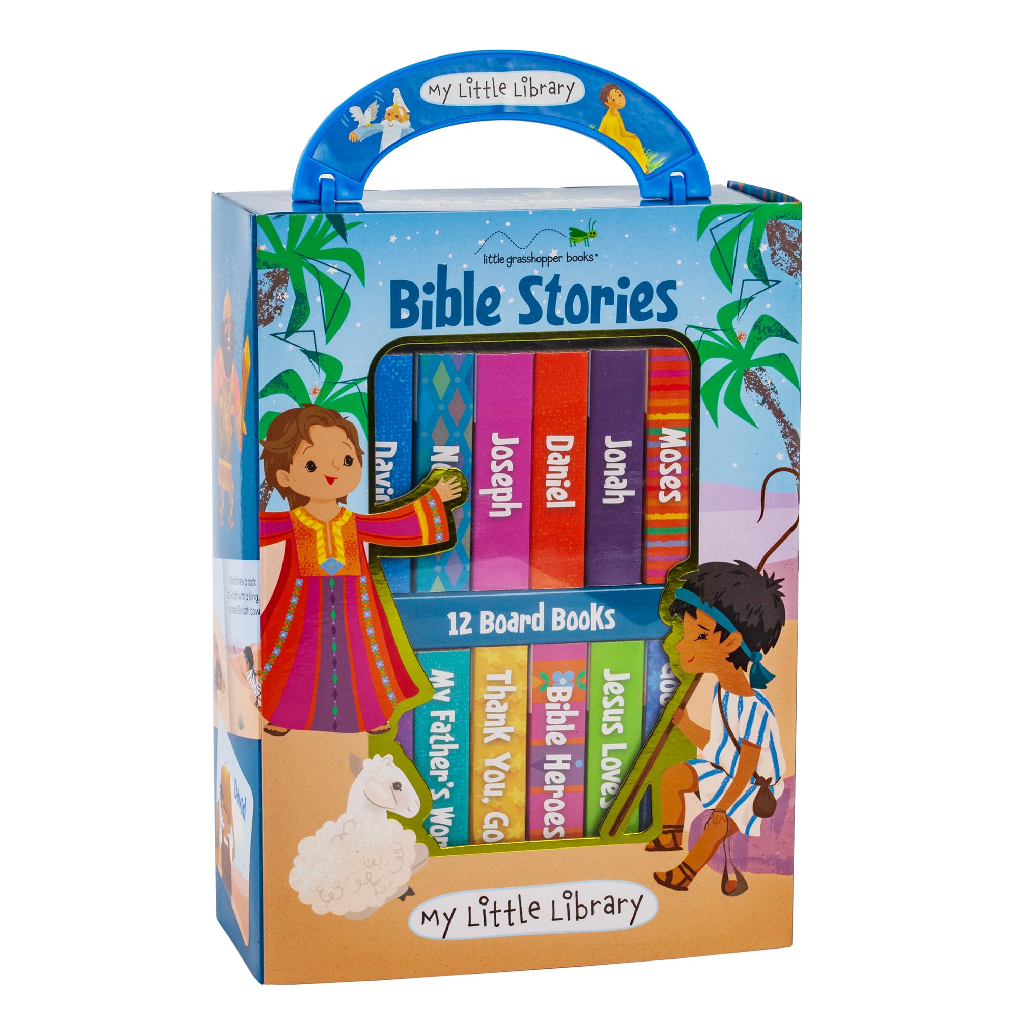 My Little Library: Bible Stories - 12 Board Books Set for Kids | Christian Children's Books for Early Learning & Bedtime Reading