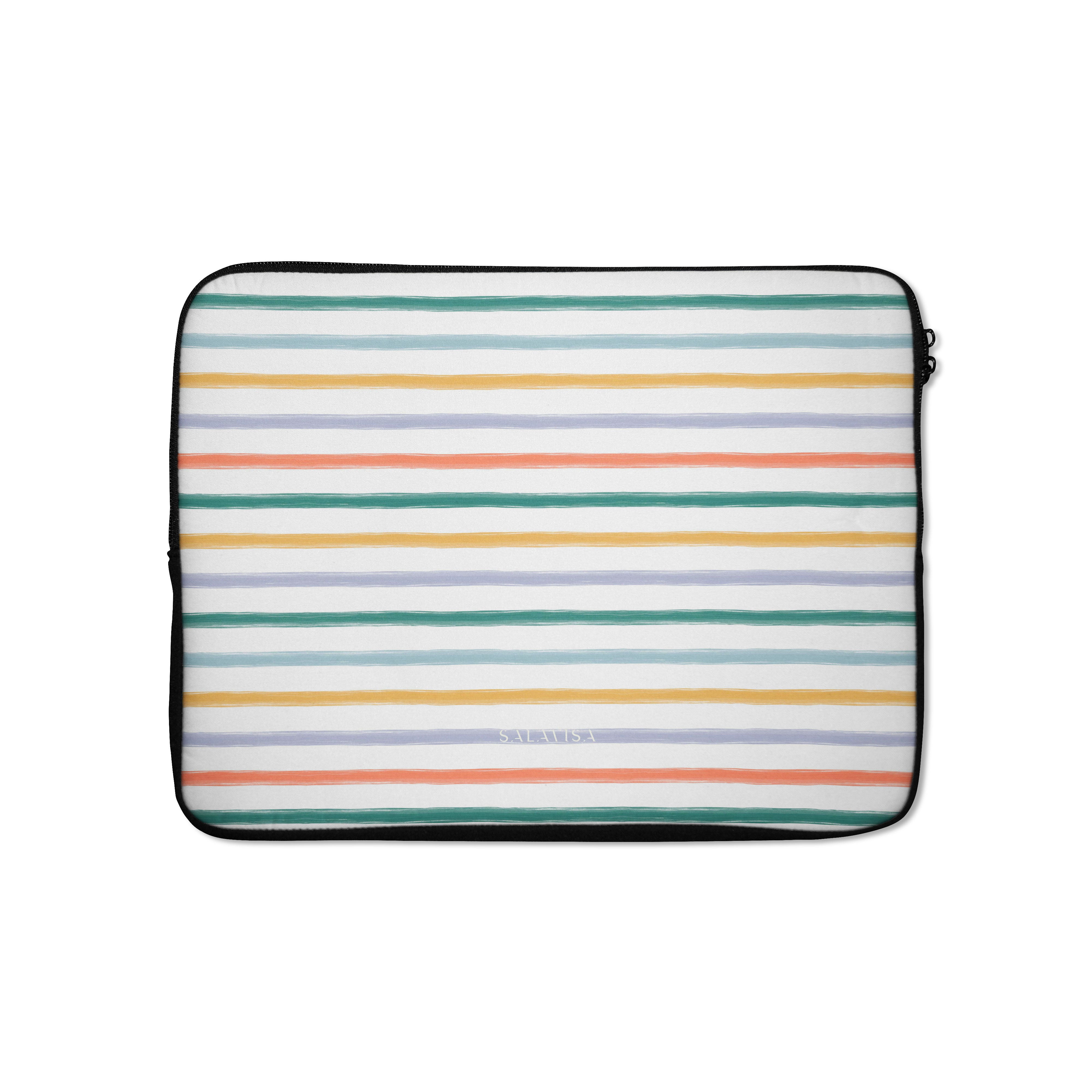 Stylish Summer Stripes Laptop Sleeve Case - Lightweight & Protective 13-15 Inch MacBook/Notebook Cover - Perfect for Work, Travel & School Accessories