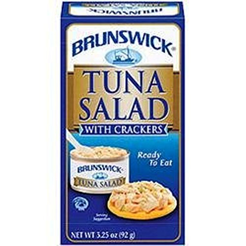 Brunswick Tuna Salad with Crackers - 3.25 Oz (Pack of 3) - Premium Canned Tuna Fish for Lunch, Camping & Emergency Food Supplies