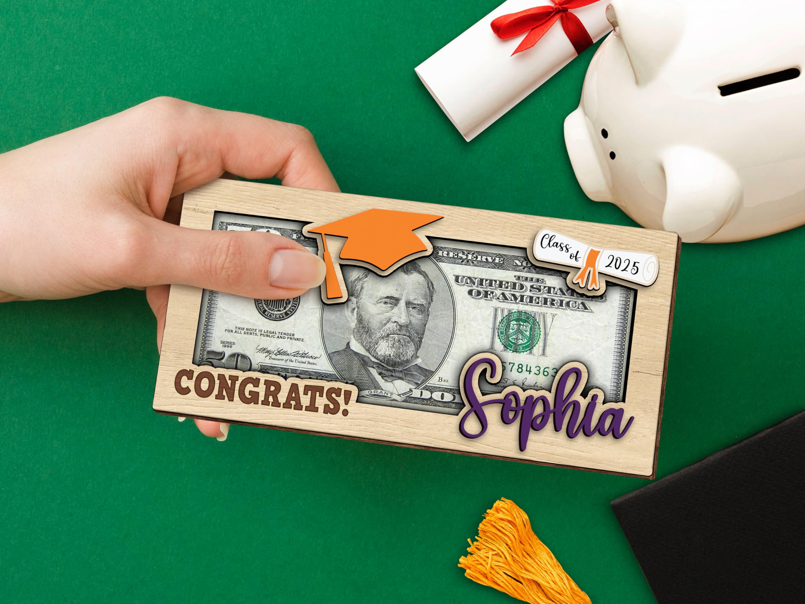 Personalized Graduation Money Holder 2025 - Custom Graduation Gifts for Daughter & Son - Bulk Graduation Cards & Leis - Perfect for High School & College Graduation Ceremonies
