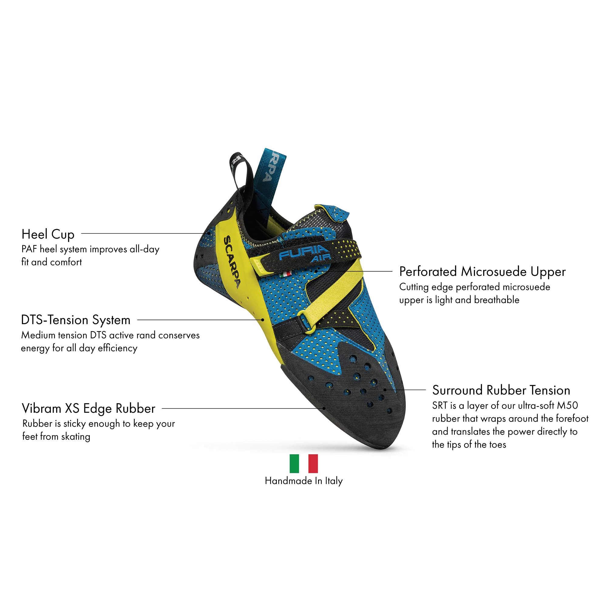 SCARPA Furia Air Rock Climbing Shoes - High-Performance Sport Climbing & Bouldering Footwear with Enhanced Sensitivity & Breathability - Perfect for Indoor Gyms & Outdoor Cliff Adventures