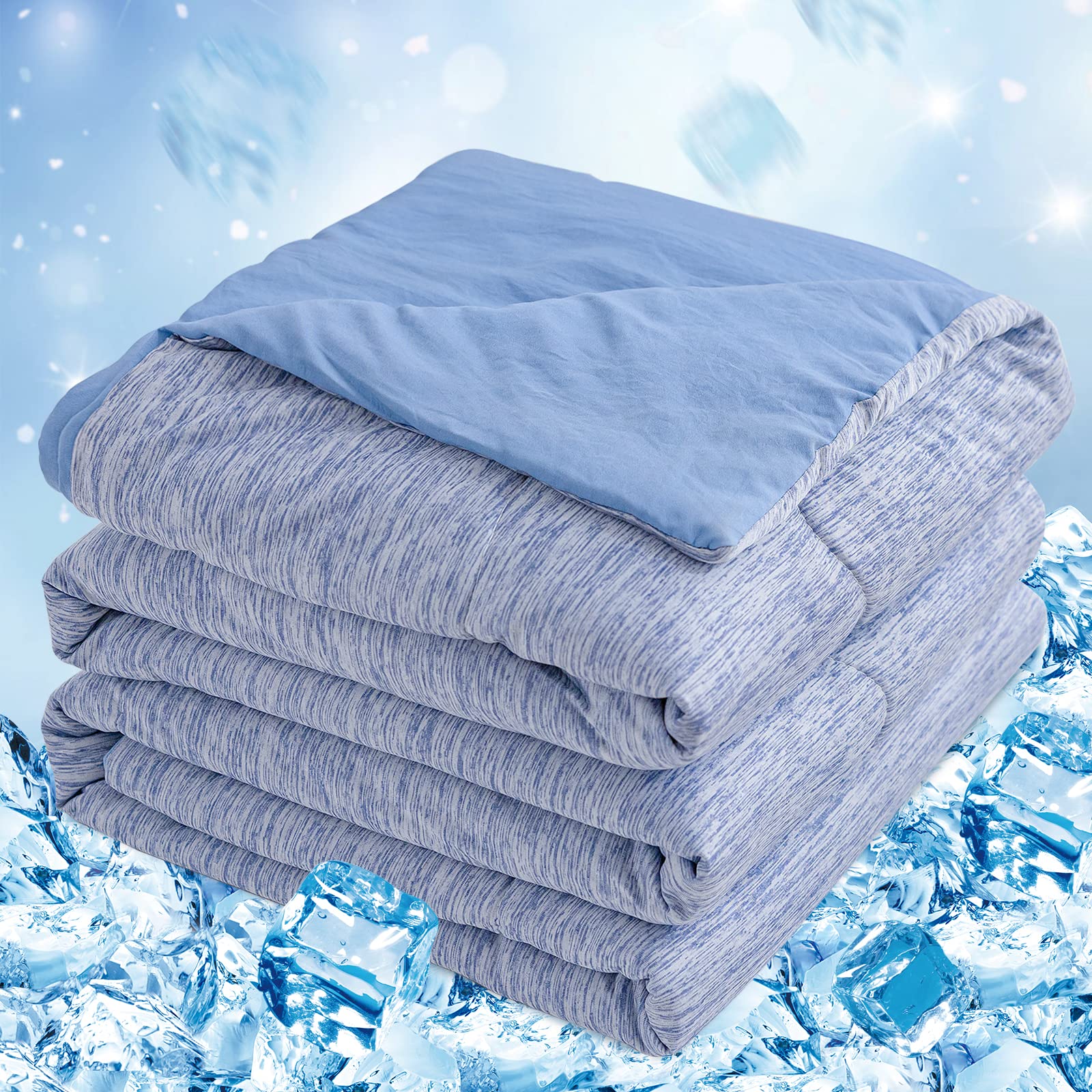 CHOSHOME Cooling Blanket for Hot Sleepers - Twin Size Summer Comforter with Q-Max 0.45 Arc-Chill Technology, Breathable & Soft Cooling Fiber Blanket for Bed, Sofa & Couch (60