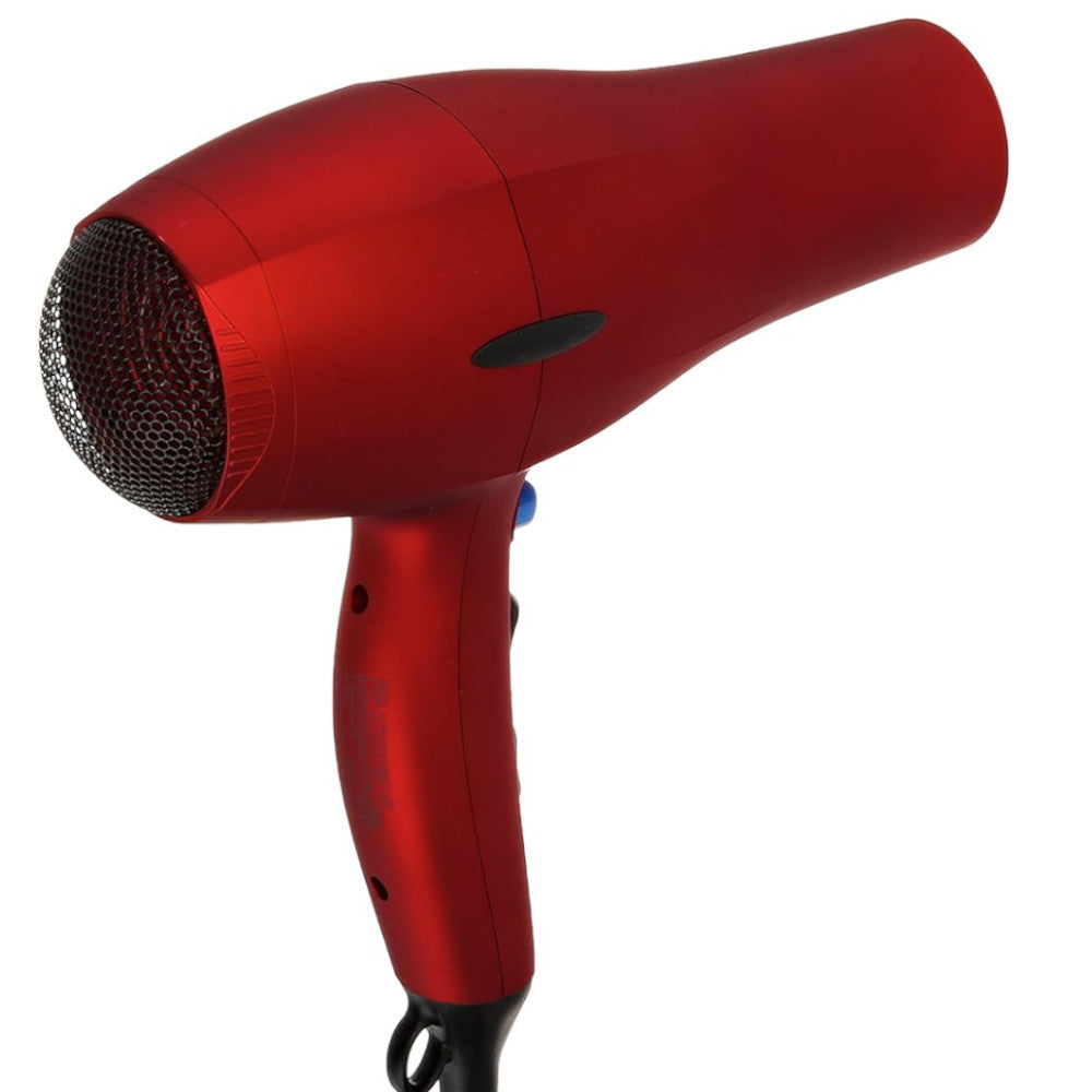 CONAIR 395NC 1875 Watt Professional Hair Dryer with Velvet Touch - Red | Fast Drying for Salon-Quality Results at Home | Perfect for Styling, Travel & Everyday Use