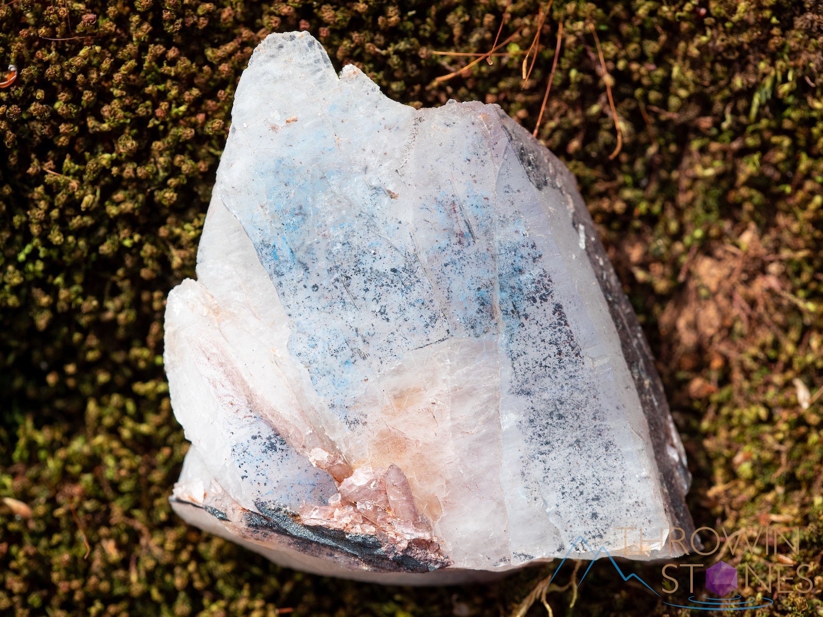 Natural QUARTZ Raw Crystal Point with HEMATITE - Healing Stone for Home Decor, Housewarming Gift, Meditation & Spiritual Healing | Perfect for Feng Shui, Office Desk & Yoga Space