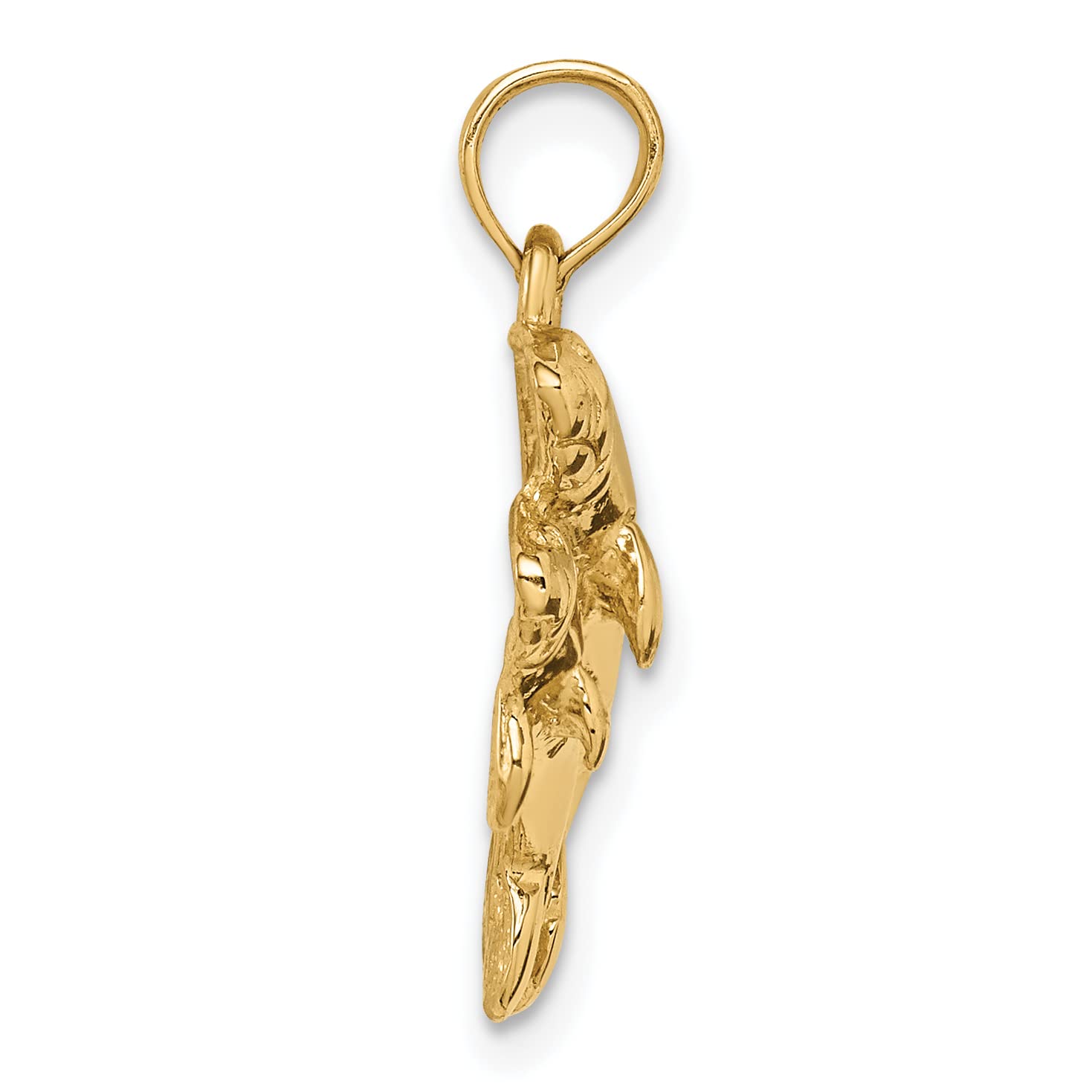 10K Solid Yellow Gold Double Manatee Necklace - Dainty Pendant Charm for Women - Perfect Gift for Ocean Lovers, Beach Vacation Jewelry