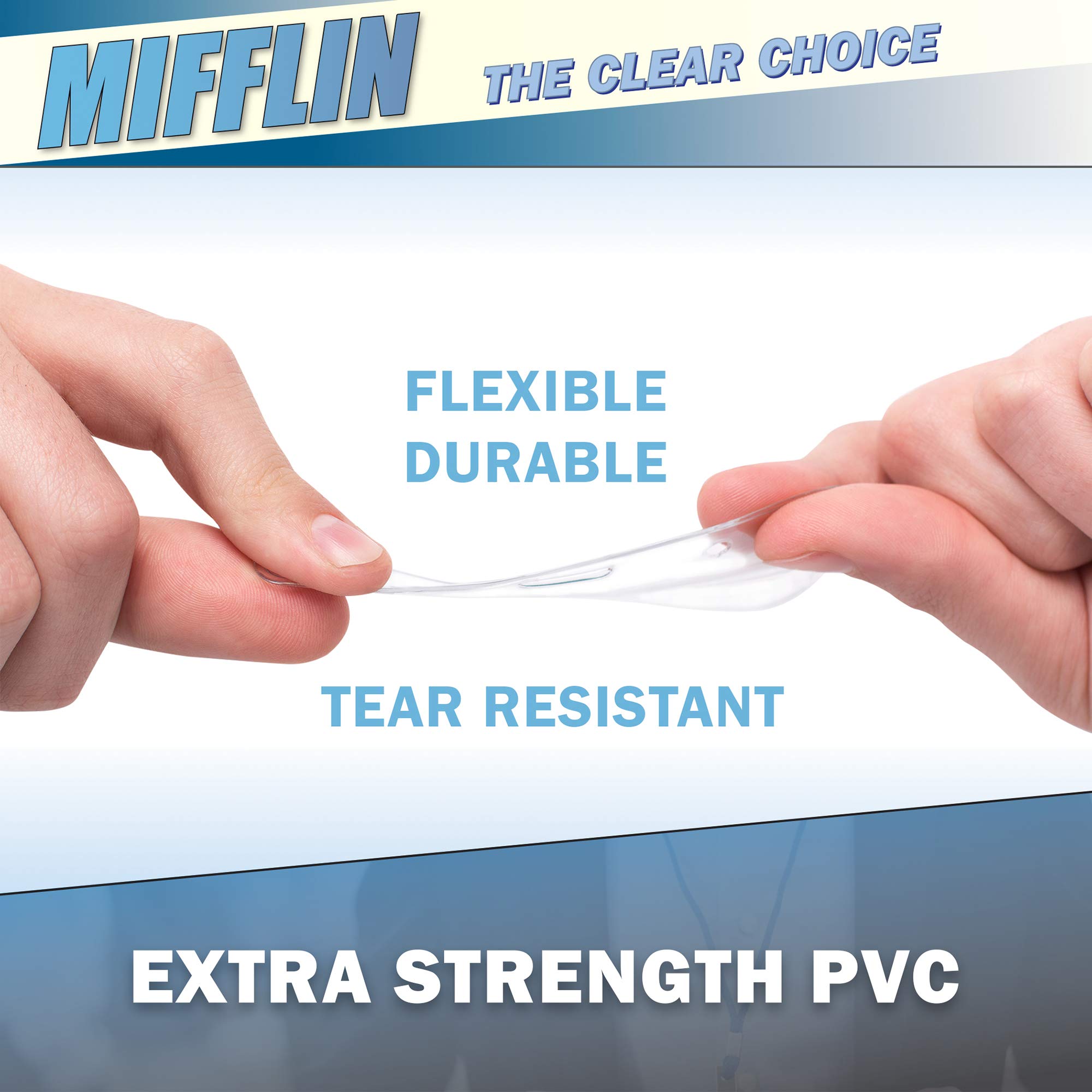 Mifflin-USA 1000 Pack Clear Horizontal ID Badge Holders (3.5x2.25 Inches) - Waterproof & Resealable Plastic Card Protectors for Events, Conferences & Workplace Security