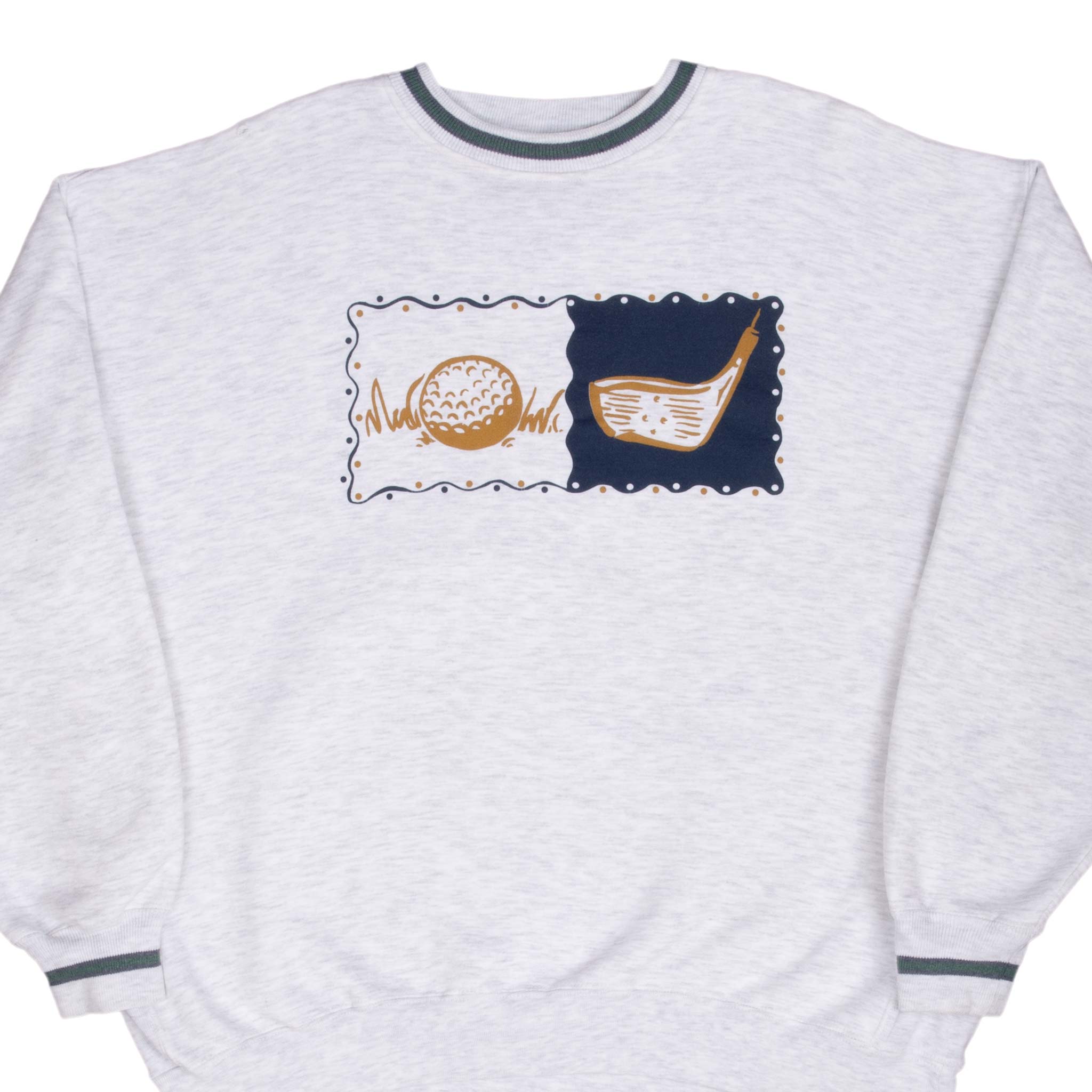 Vintage 1990s Grey Golf Sweatshirt by JanSport - XL Size | Retro Unisex Pullover for Golf Lovers & Casual Streetwear