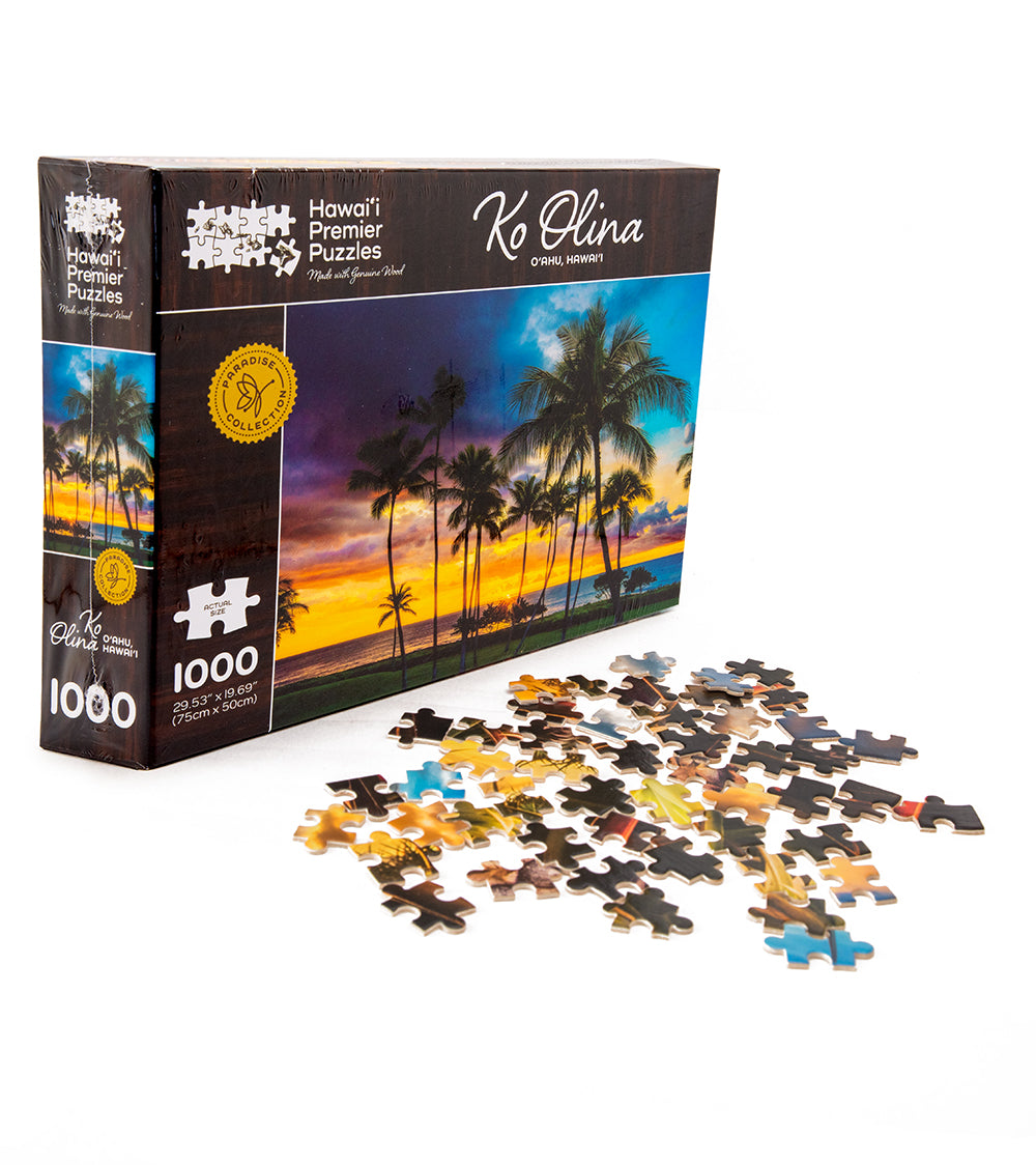 Premium Ko'Olina Hawaii Wooden Jigsaw Puzzle - 500 Piece Scenic Hawaiian Landscape Puzzle for Adults & Teens - Perfect for Relaxation, Family Game Night & Home Decor
