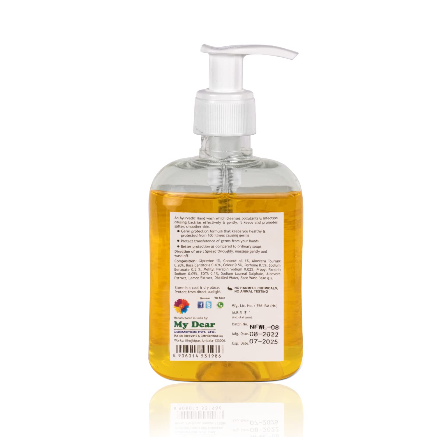 Organic Lemon Hand, Face & Body Wash - 250ml (Pack of 3) | Gentle Cleansing for All Skin Types | Perfect for Daily Shower, Gym Bag & Travel