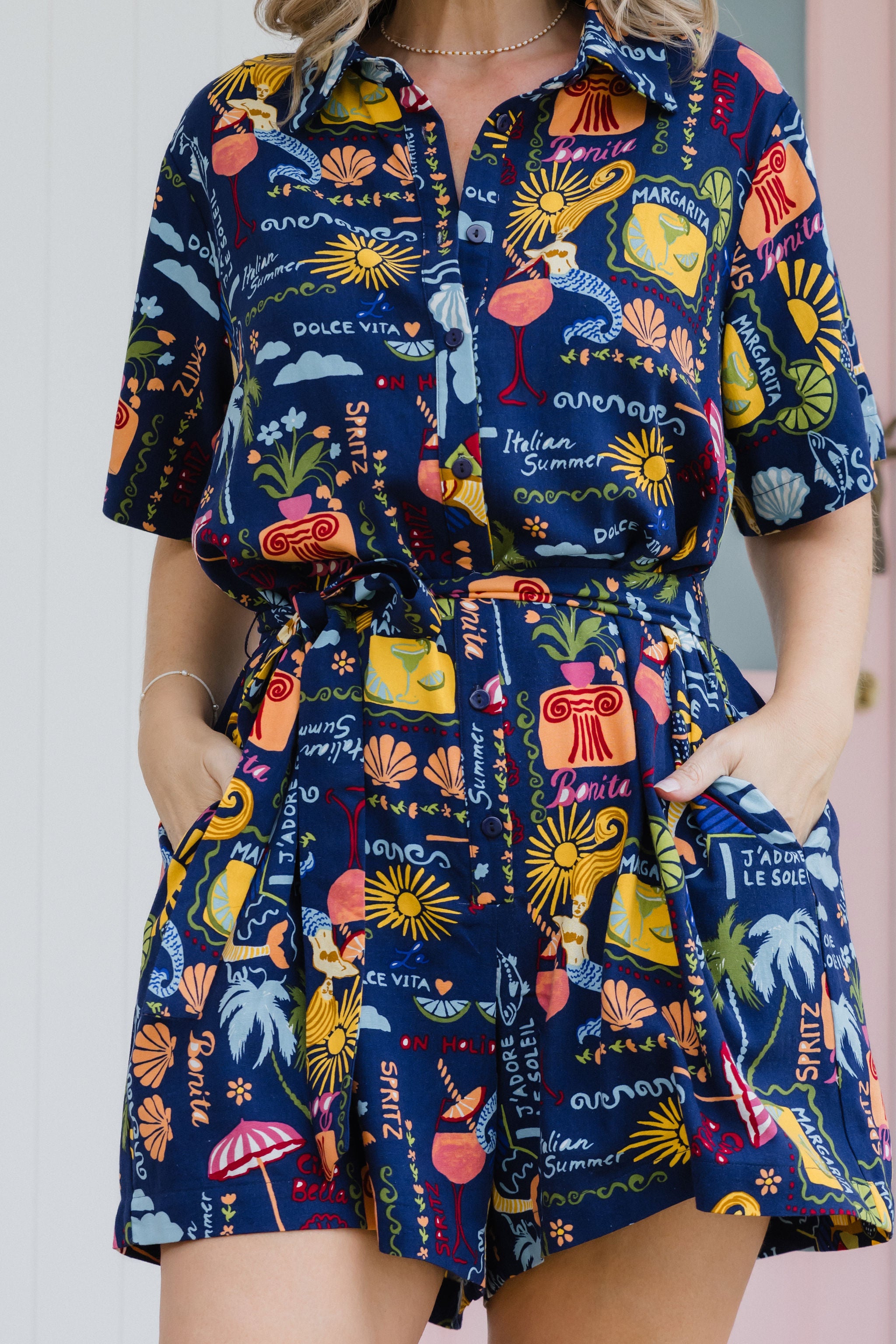 Giulia Playsuit - Stylish Euro Summer Romper Jumpsuit for Women | Perfect for Beach Vacations, Music Festivals & Summer Outings