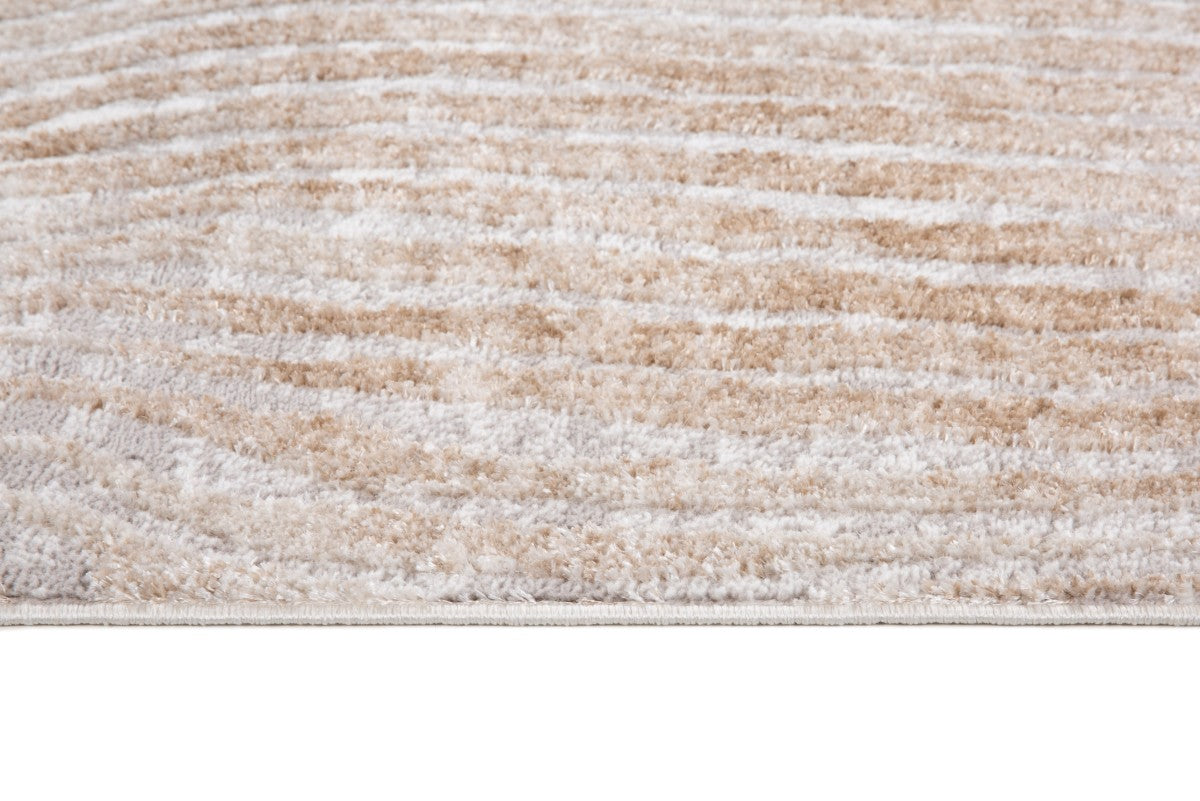 7x9 Area Rug - Soft Grey Cream Beige Modern Abstract Design - Perfect for Living Room, Bedroom, or Office Decor