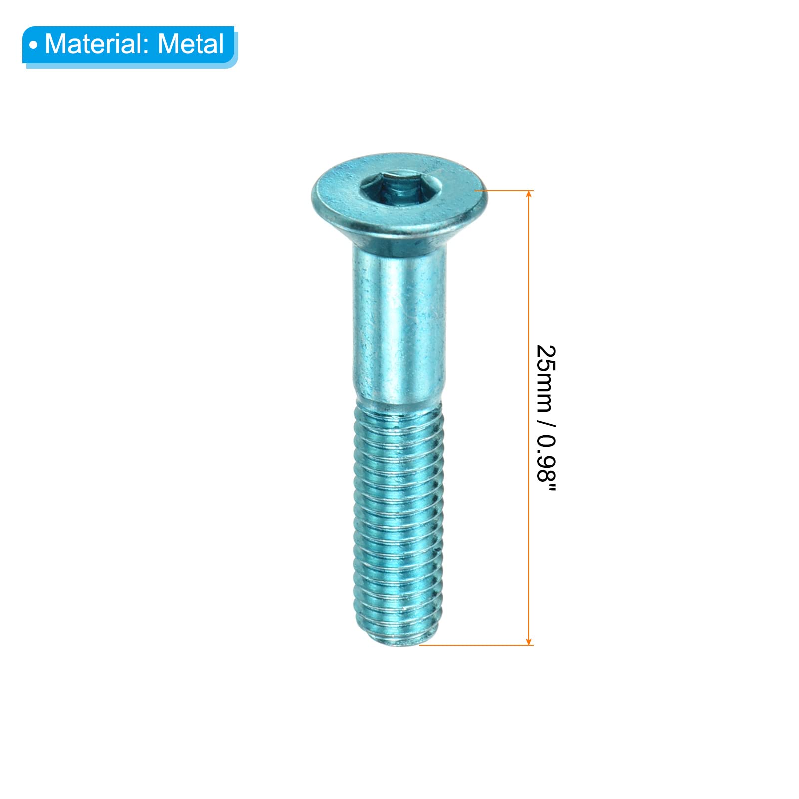 PATIKIL Skateboard Hardware Kit - 8 Hex Head Bolts, Nuts & Spanner for Longboard, Cruiser & Skateboard Assembly - Durable Mounting Screws for Secure Deck & Truck Installation