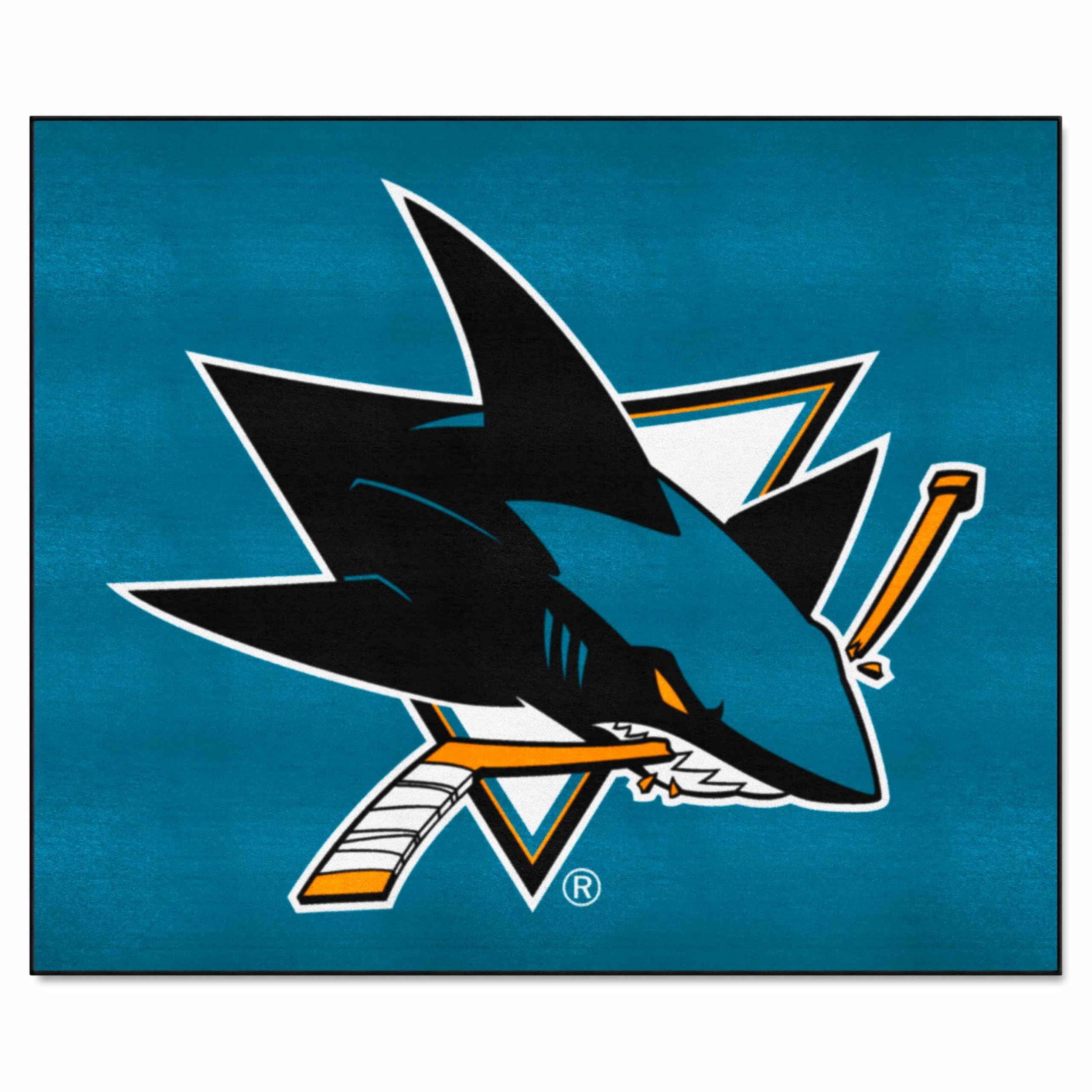 San Jose Sharks Tailgater Rug - 5ft x 6ft Officially Licensed NHL Team Fan Mat for Home Decor, Game Room, Tailgating & Sports Themed Flooring - Perfect for Living Room, Man Cave & Outdoor Parties