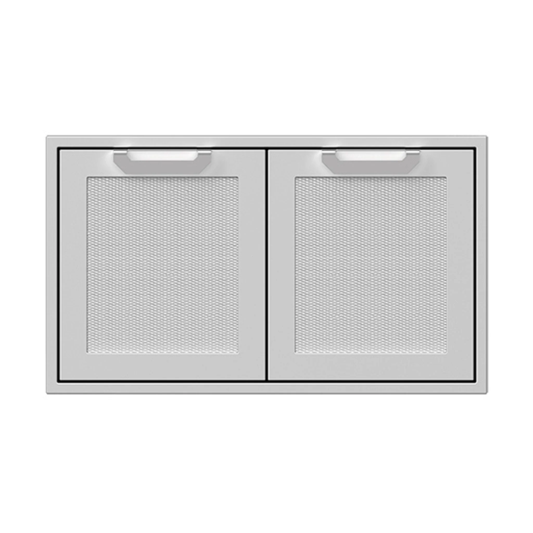 Hestan 36 Inch Outdoor Double Storage Doors with Lock - Heavy Duty Weatherproof Steel Garage Cabinet for Patio, Backyard, and Garden Organization