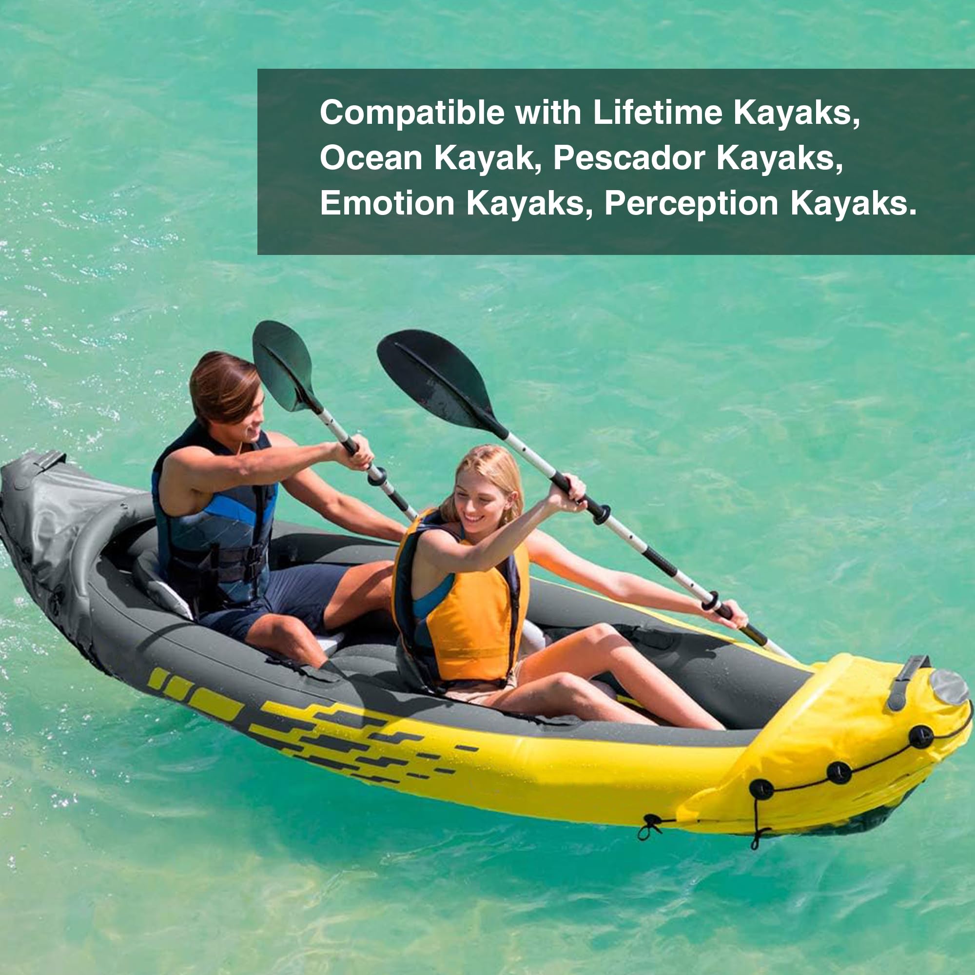 4 Sets Kayak Seat Clips and Hooks - Replacement Parts for Lifetime Emotion Kayaks | Durable Black Kayak Accessories for Fishing & Recreational Paddling