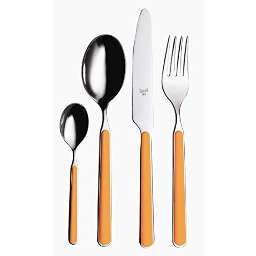 Premium MEPRA Stainless Steel Flatware Set - 20-Piece Carrot Design Cutlery Set for Dining, Kitchen & Gifting - Elegant Tableware for Restaurants, Weddings & Home Entertaining