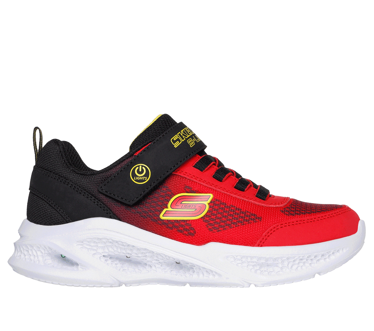 SKECHERS METEOR LIGHTS KRENDOX Running Shoes for Men - Red & Black Athletic Sneakers for Jogging, Gym Workouts & Casual Wear