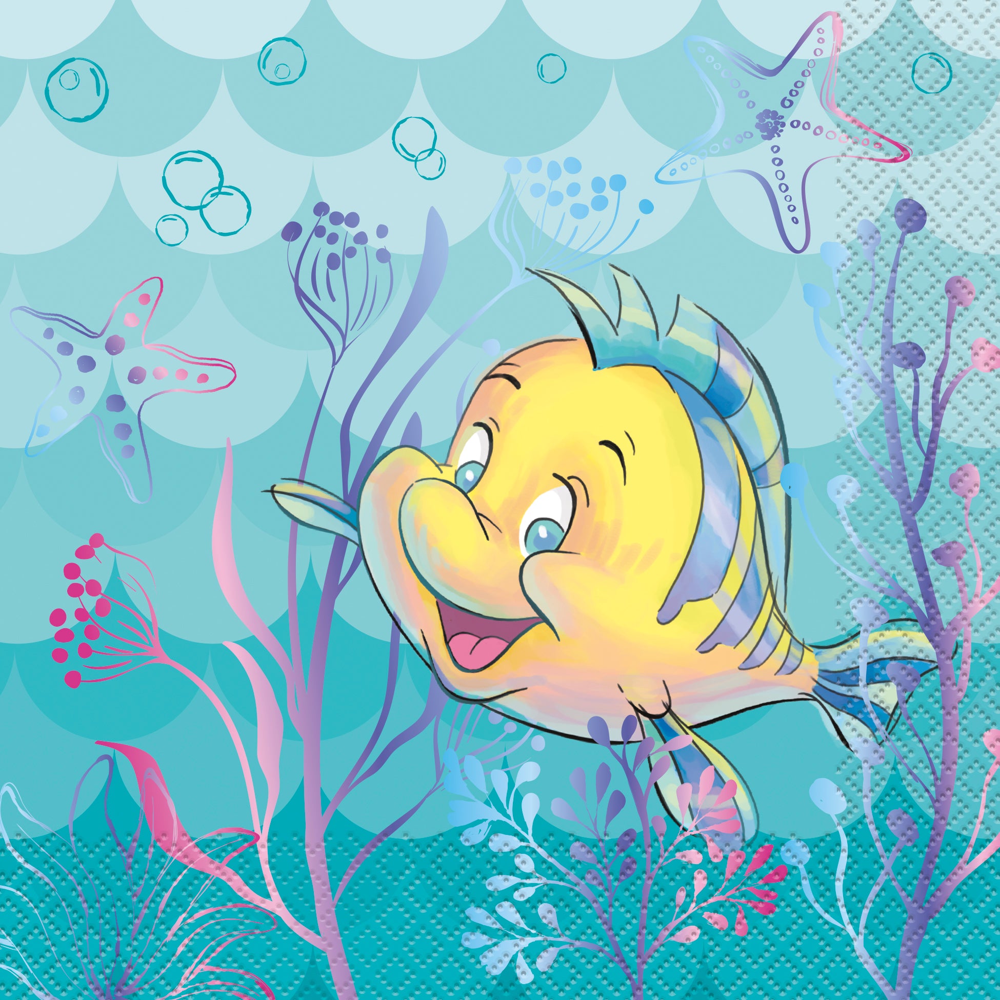 Ariel Disney Princess Lunch Napkins 16ct - Premium Paper Napkins for Kids Birthday Parties, Picnics & Family Gatherings