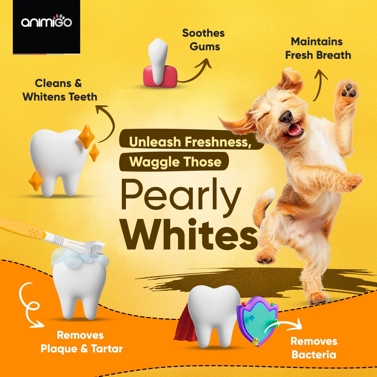 Dog Toothbrush and Toothpaste Kit for Dental Care - 2X 100g Dog Toothpaste for Plaque Removal & Fresh Breath, 1x Triple-Head Toothbrush for Tartar Control & 1x Finger Toothbrush - Complete Dog Teeth Cleaning Set for Small, Medium & Large Breeds - Perfect for Daily Oral Hygiene at Home