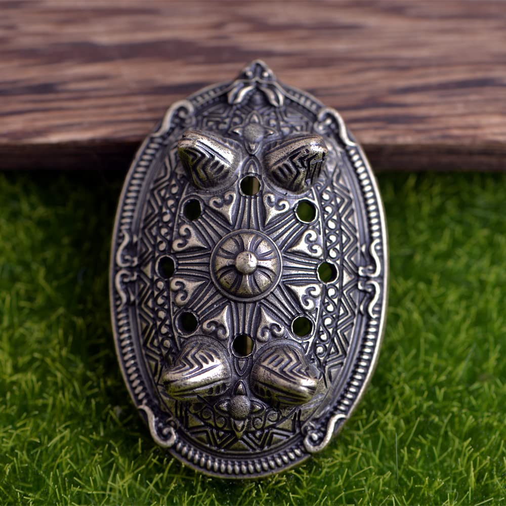Norse Viking Brooch for Men - Turtle Talisman Jewelry, Viking Style Accessory Gift for Him - Perfect for Costumes, Historical Reenactments & Norse Culture Enthusiasts