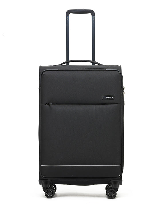 Tosca SO LITE AIR5055 67cm Medium Spinner Luggage - Black | Lightweight Carry-On Suitcase for Travel, Business Trips & Weekend Getaways