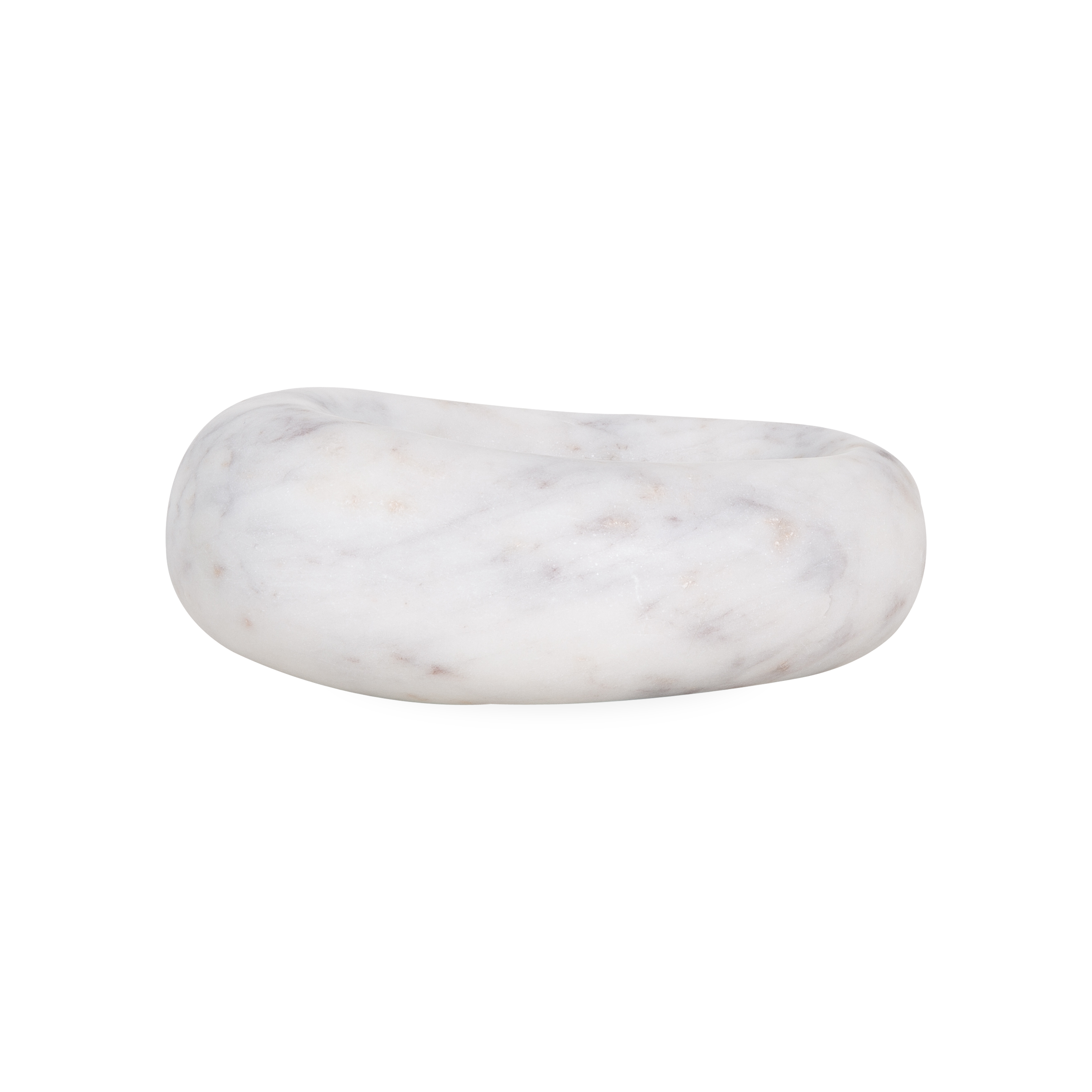 Lagoon Marble Bowl - Handcrafted Stone Fruit Serving Bowl for Kitchen & Dining Room Decor | Perfect for Fruit Display, Salad Serving, and Home Centerpiece