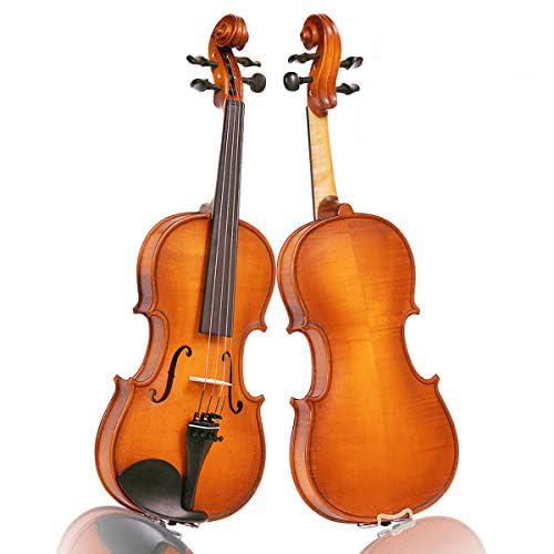 Gliga Genial 1-Oil 4/4 Full Size Beginner Violin - Handmade in Romania with European Solid Wood, Hand Carved, Varnished & Purfling - Perfect for Student Practice, School Orchestra & Classical Music Learning