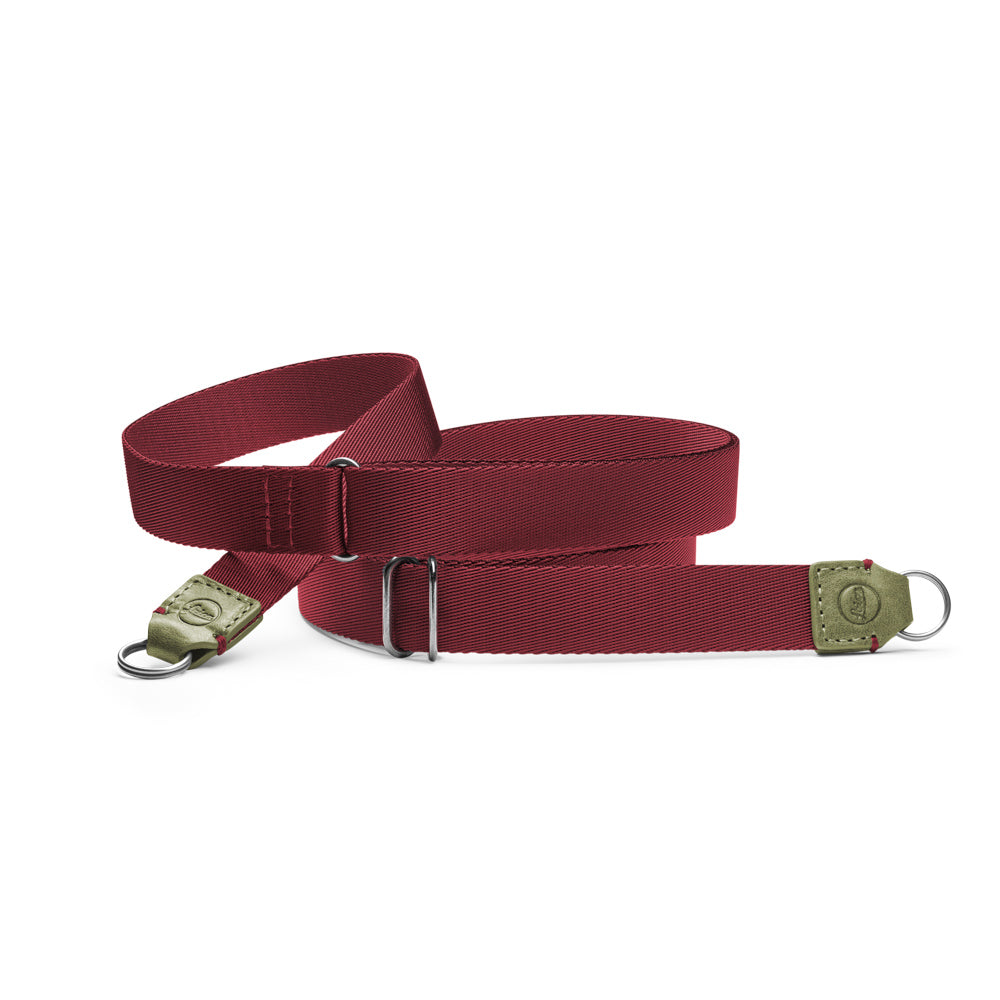 Leica D Lux 8 Camera Strap - Genuine Leather Shoulder Strap in Olive & Burgundy Colors for Photography Enthusiasts | Perfect for Travel, Street Photography & Everyday Use