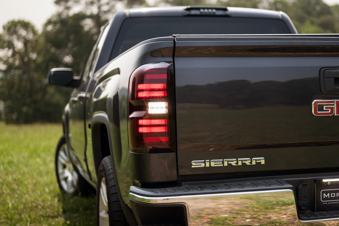 Morimoto XB LED Tail Lights for GMC Sierra (2014-2018) - Smoked Lens, High Performance, Plug & Play Installation - Perfect for Off-Roading & Night Driving