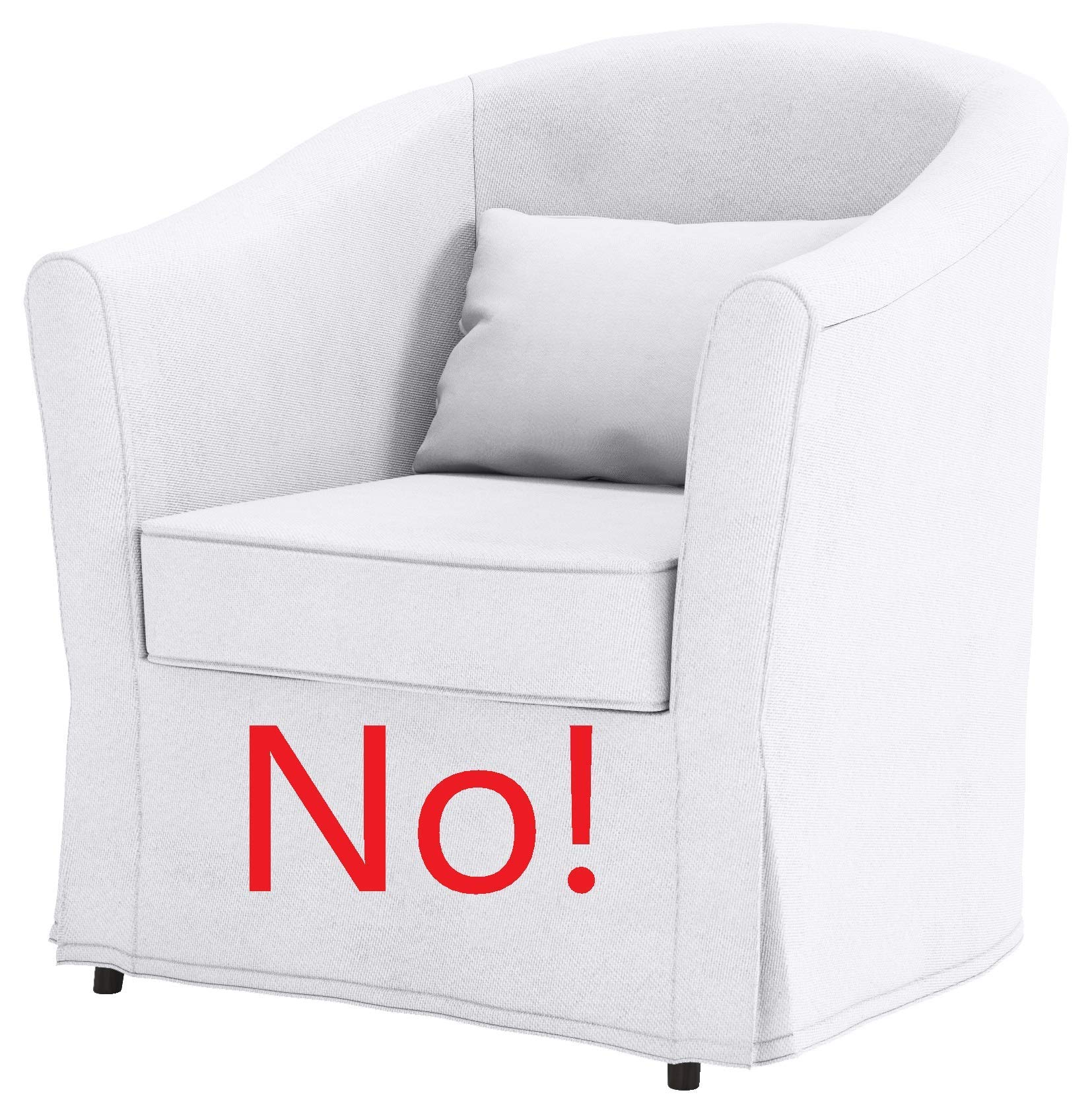 Custom Made Ektorp Jennylund Cover Replacement for IKEA Jennylund Armchair Sofa - Light Gray Cotton Slipcover | Perfect for Living Room, Bedroom & Office Decor