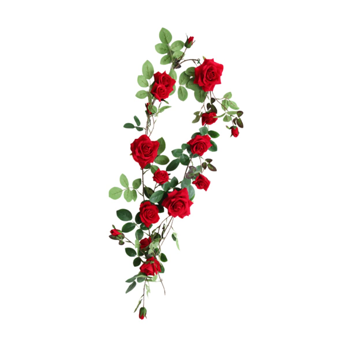 Artificial Rose Vine - Fake Rose Flowers for Home Decor, Floral Arrangements, Wedding Centerpieces & Goblincore Room Decor - Realistic Silk Rose Plants for Indoor/Outdoor Decoration