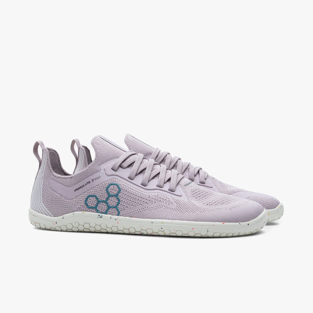 Vivobarefoot Women's Primus Lite Knit Barefoot Shoes - Violet Ice | Lightweight & Flexible for Running, Yoga & Everyday Wear