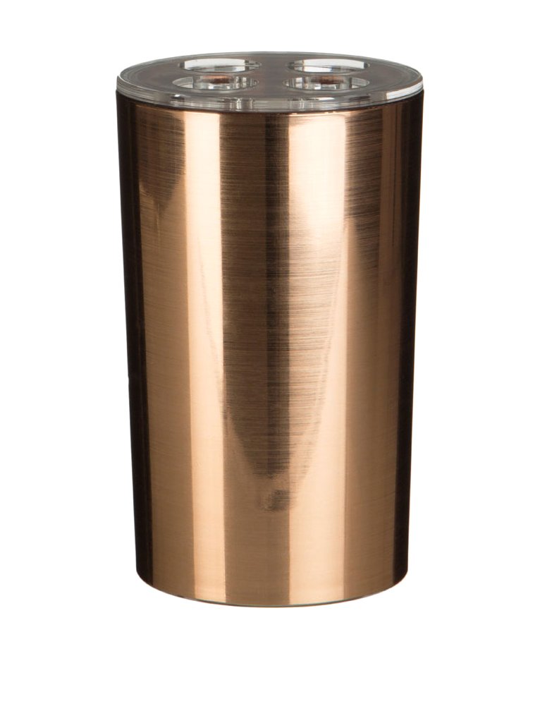 Premium Stainless Steel Toothbrush Holder - Rose Gold Finish | Modern Bathroom Organizer for Brushes & Oral Care Essentials