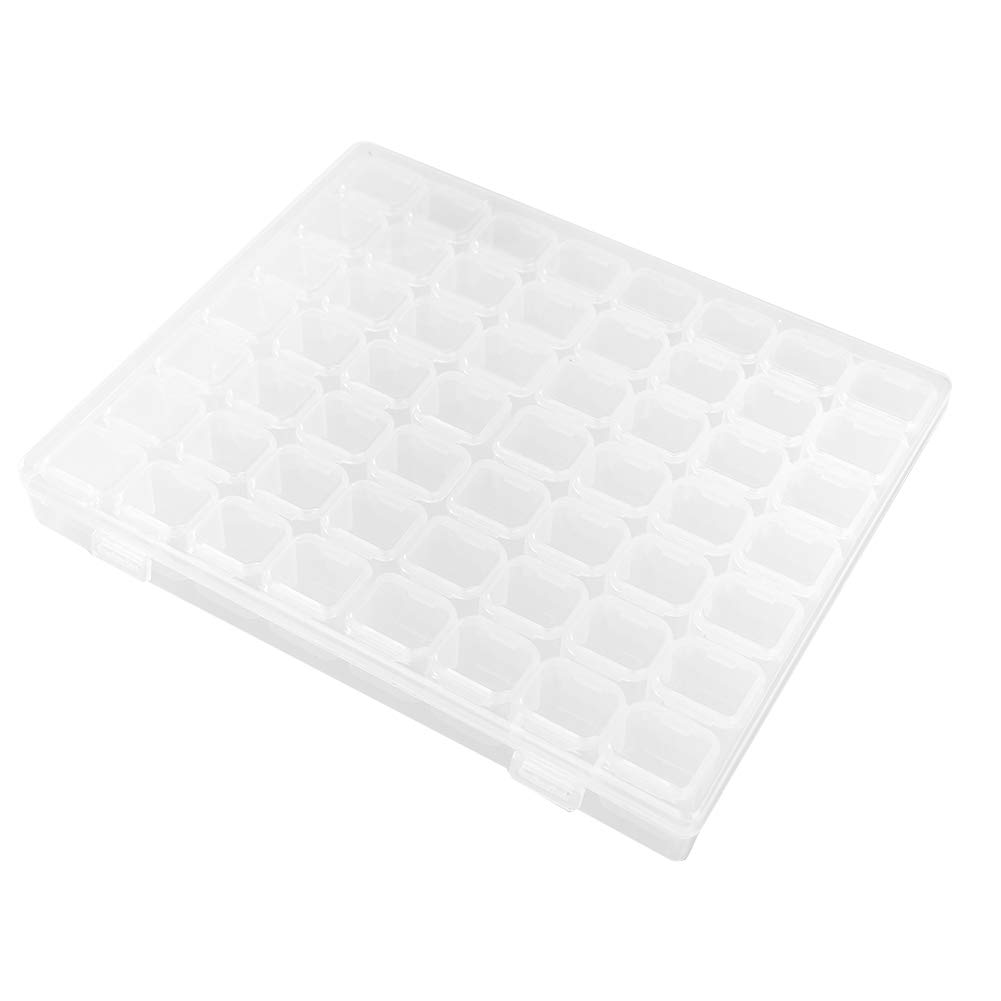 TMISHION Adjustable Plastic Nail Art Organizer Box - Portable Nail Polish & Accessories Storage for Salon, Travel, and Home Use