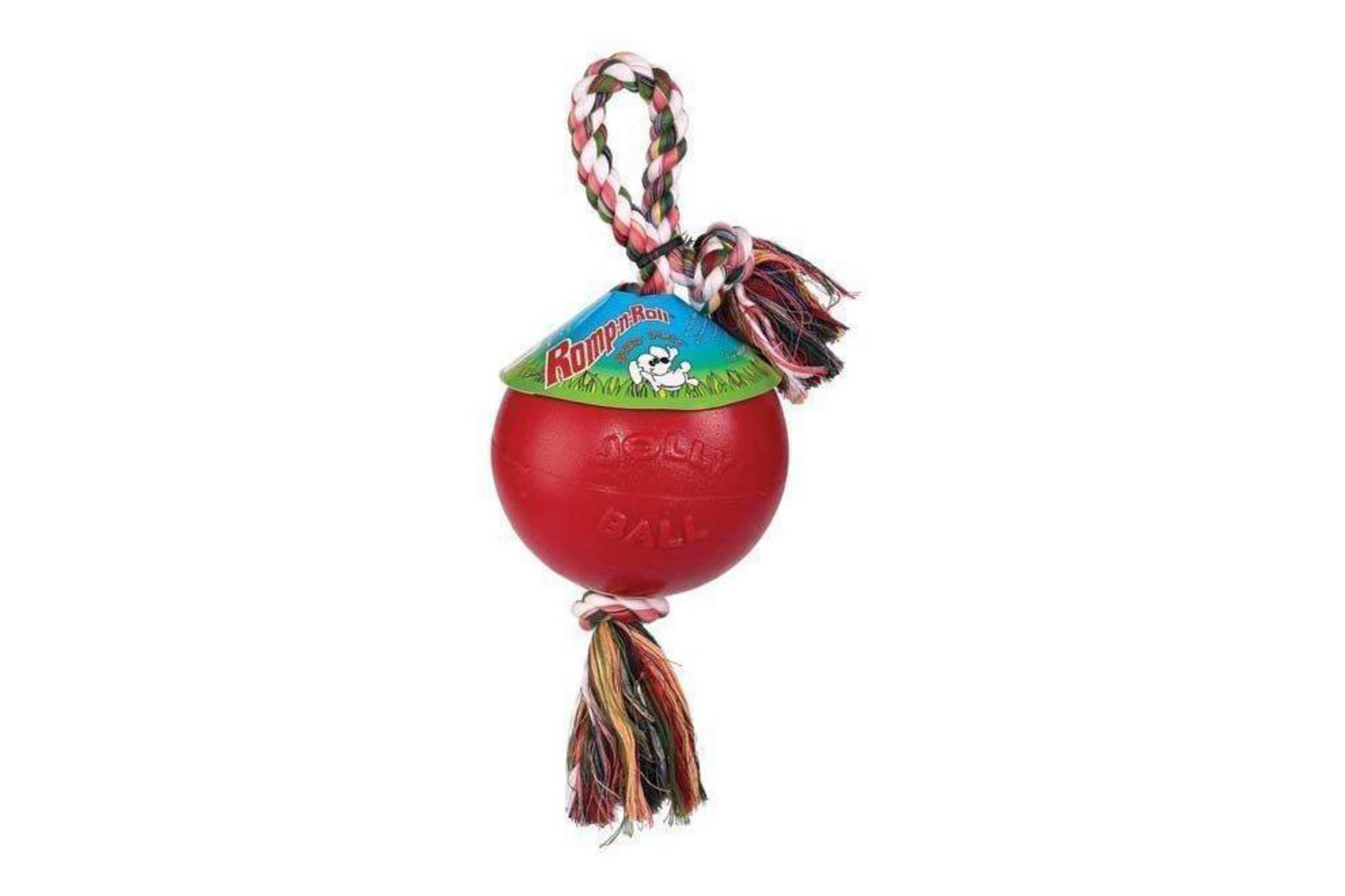 Jolly Pets Romp N Roll Dog Toy - Durable Chew Toy for Large & Small Dogs - Interactive Fetch & Tug-of-War Game - Perfect for Indoor & Outdoor Playtime