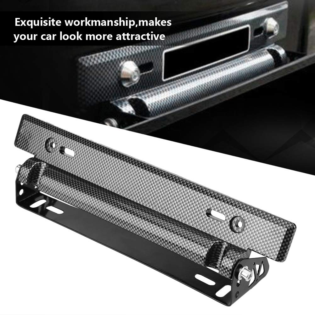Universal Adjustable Weatherproof Car License Plate Bracket Holder - Durable License Plate Frame for All Vehicles - Perfect for Trucks, SUVs, and Sedans in All Weather Conditions
