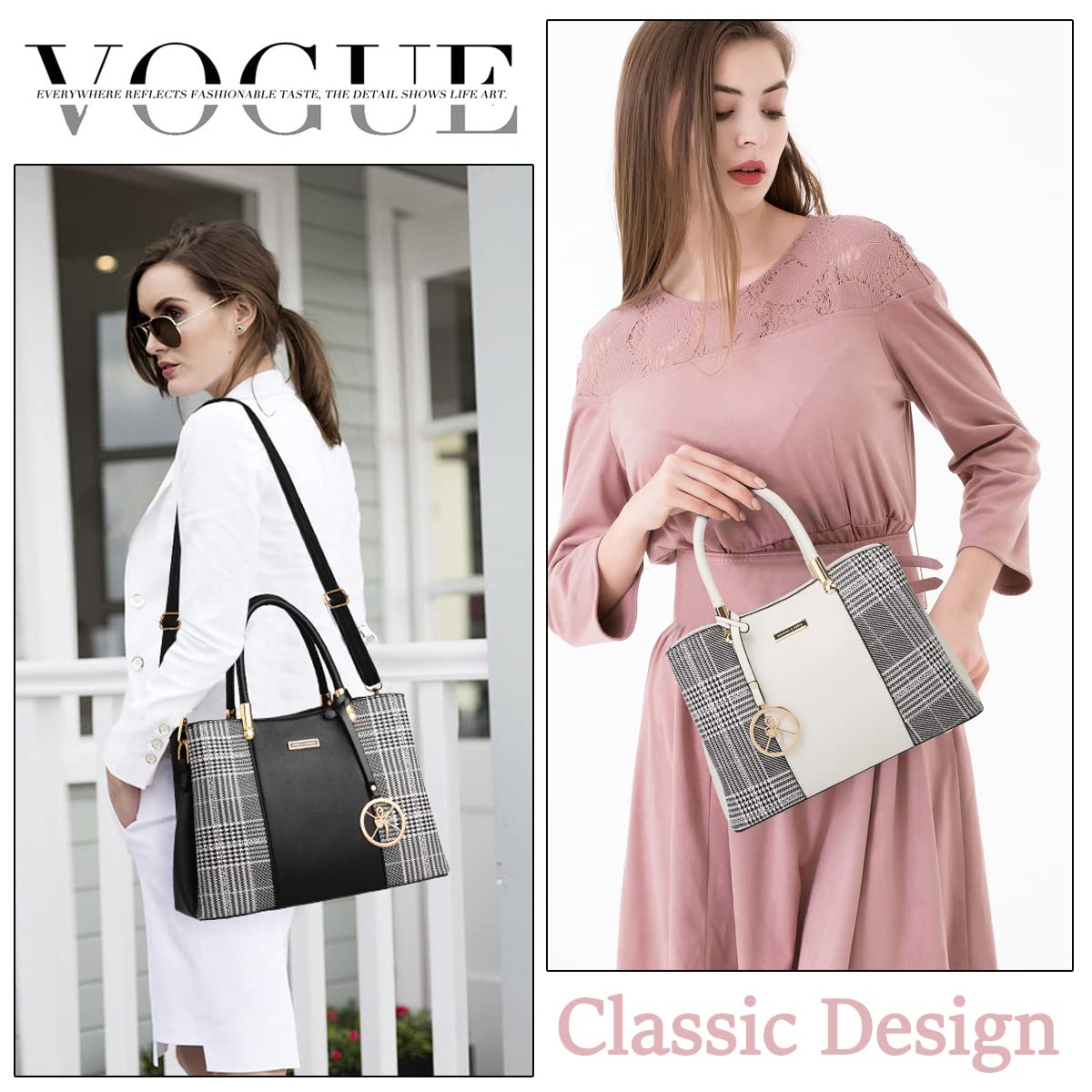 KURGOOL Women's Leather Handbags - Stylish Top Handle Satchel Shoulder Bag & Messenger Tote Purse for Women | Perfect for Work, Travel & Everyday Use