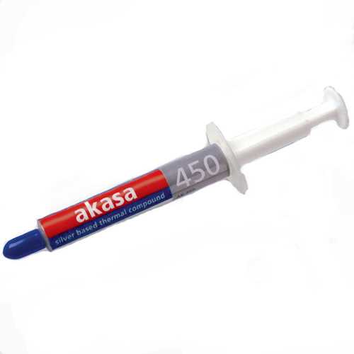 Akasa AK-450 5G High-Performance Silver Thermal Compound Paste for CPU/GPU Coolers - Efficient Heat Dissipation for Gaming PCs & Laptops