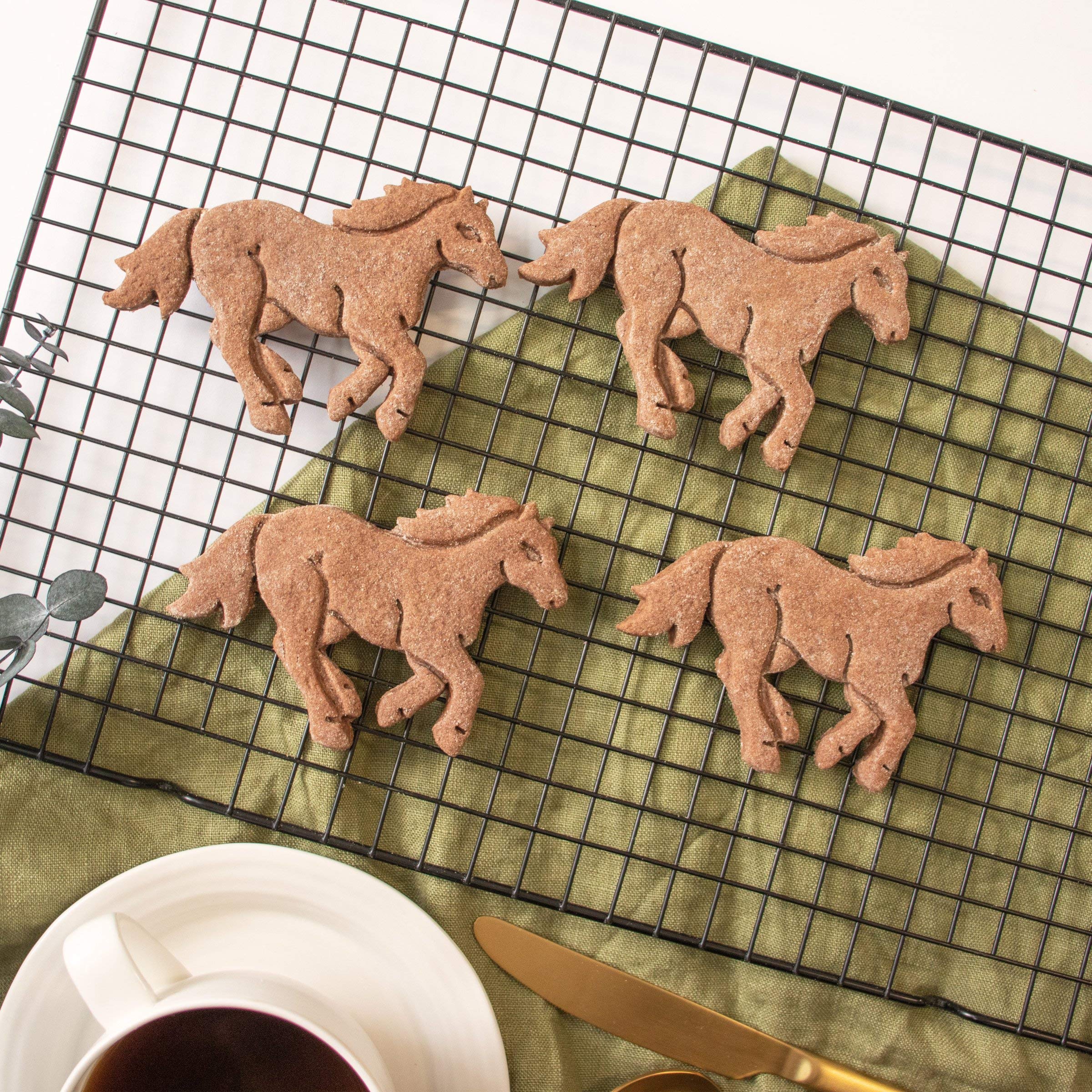 Horse Running Cookie Cutter - Stainless Steel 1 Piece for Baking, DIY Cookies, Cake Decorating - Perfect for Birthday Parties, Christmas, and Holiday Treats