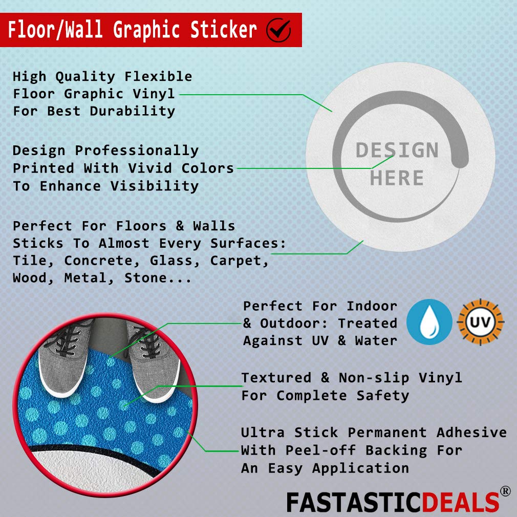 Used Yellow Anti-Slip Round Floor Decals - 36Inch Industrial Safety Signs for Business & Warehouse (Non-Slip Floor Marking Stickers for Work Areas, Factories, Garages)
