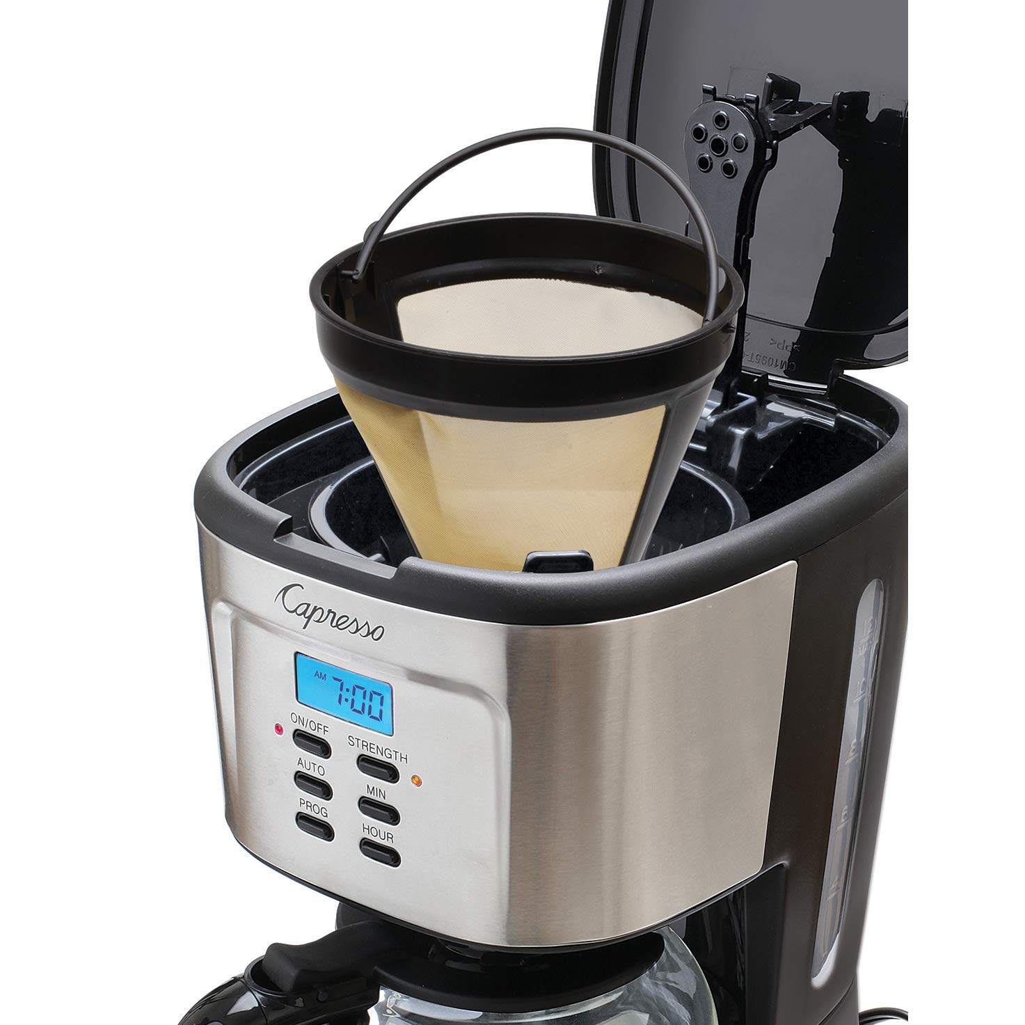 Capresso 12-Cup Coffee Maker with Glass Carafe - Stainless Steel & Black (Model 416.05) | Perfect for Home, Office & Entertaining | Fast Brewing & Easy Clean Coffee Machine